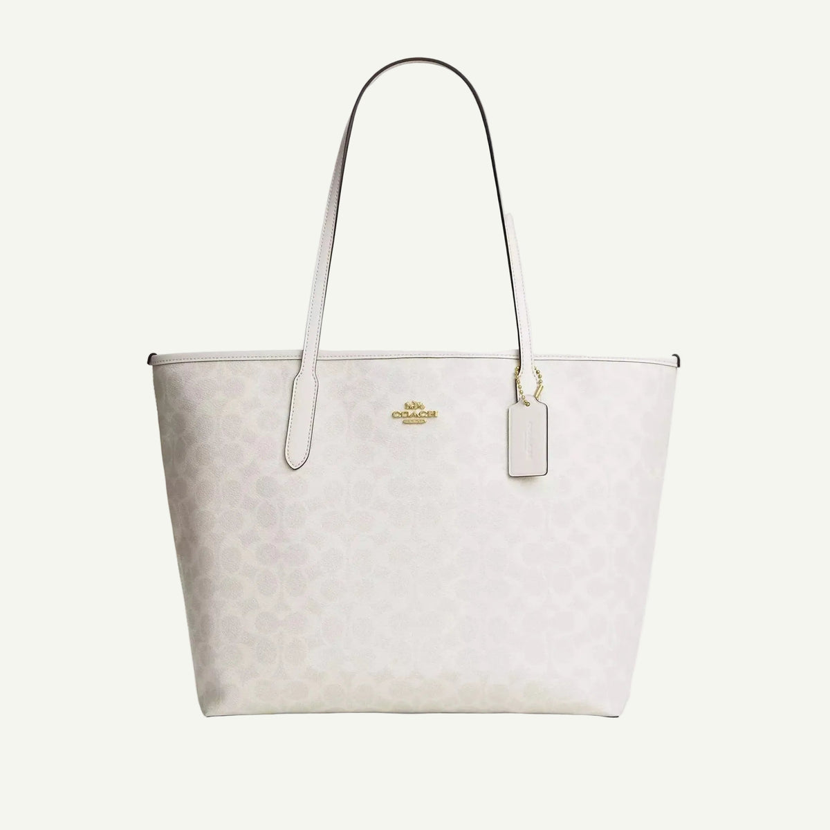 Coach Sac Cabas City Blanc Toile