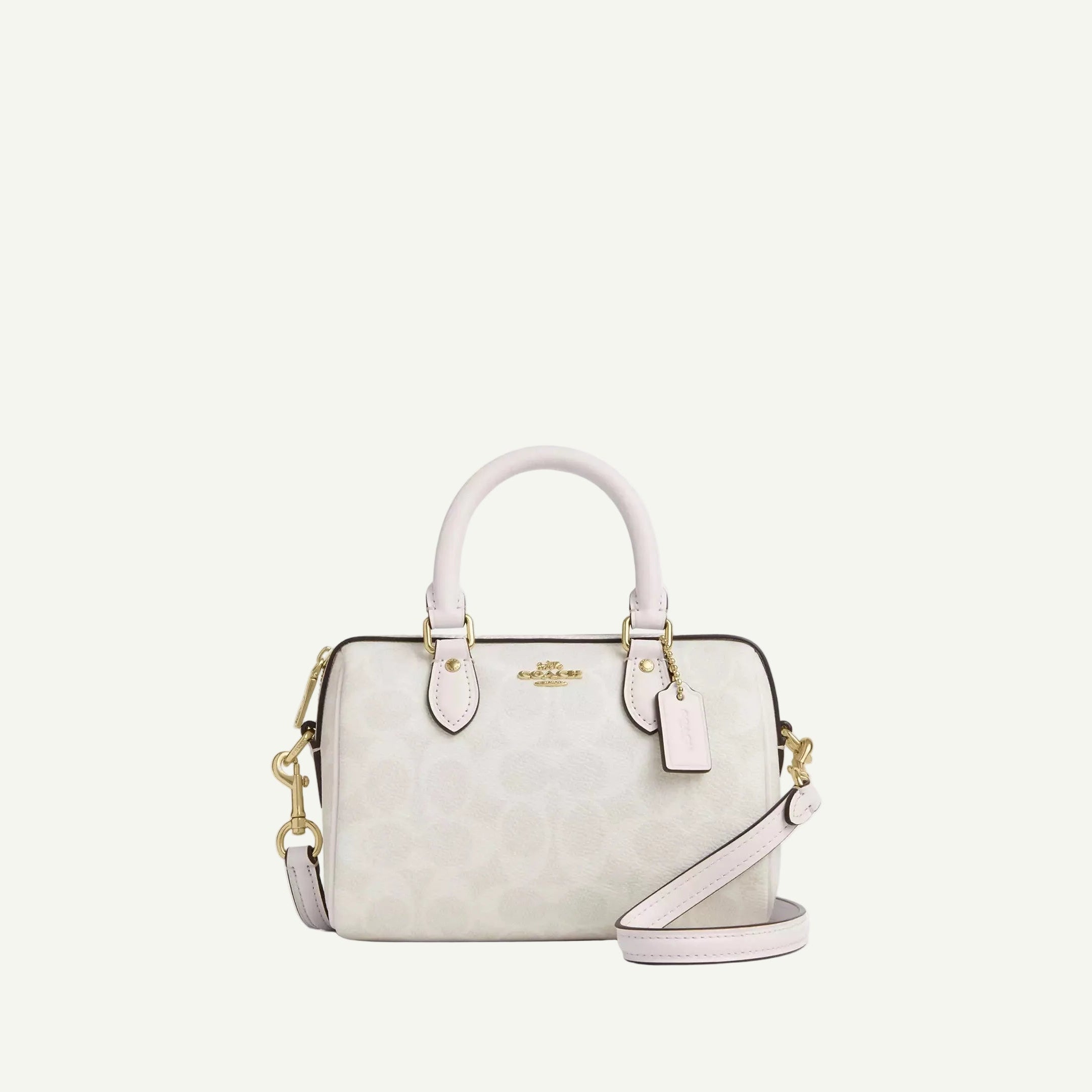 Coach Mini sac Bandoulière Rowan Blanc Toile