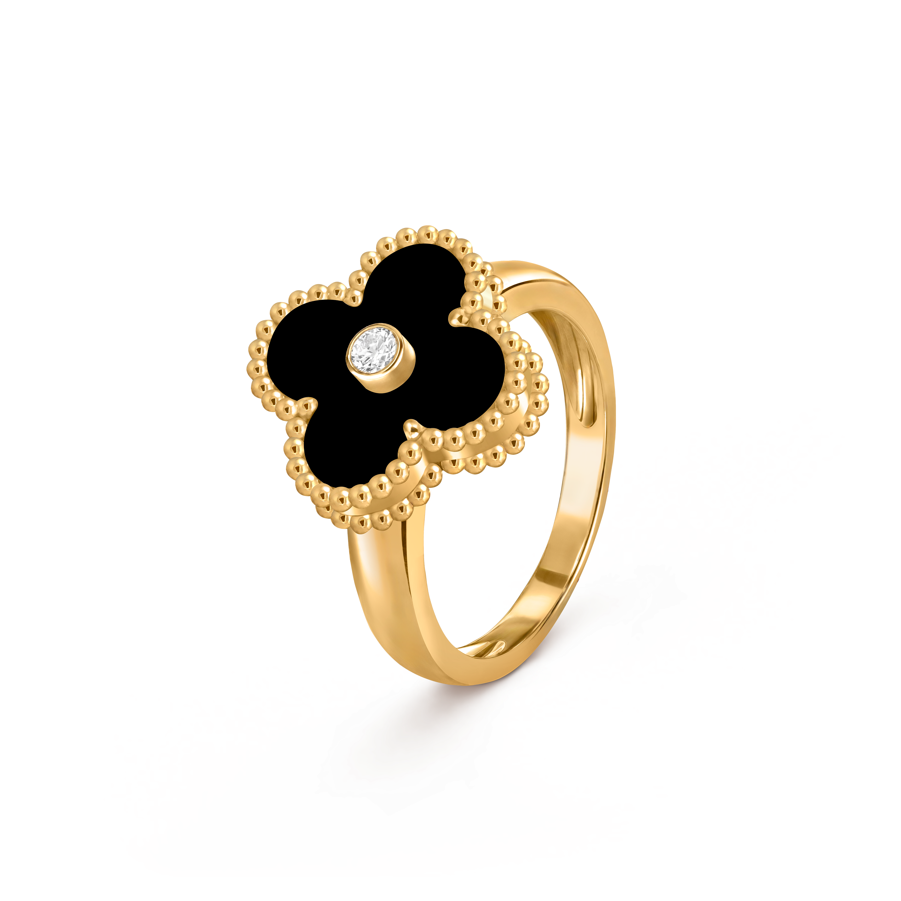 Van Cleef Bague Vintage Alhambra Onyx