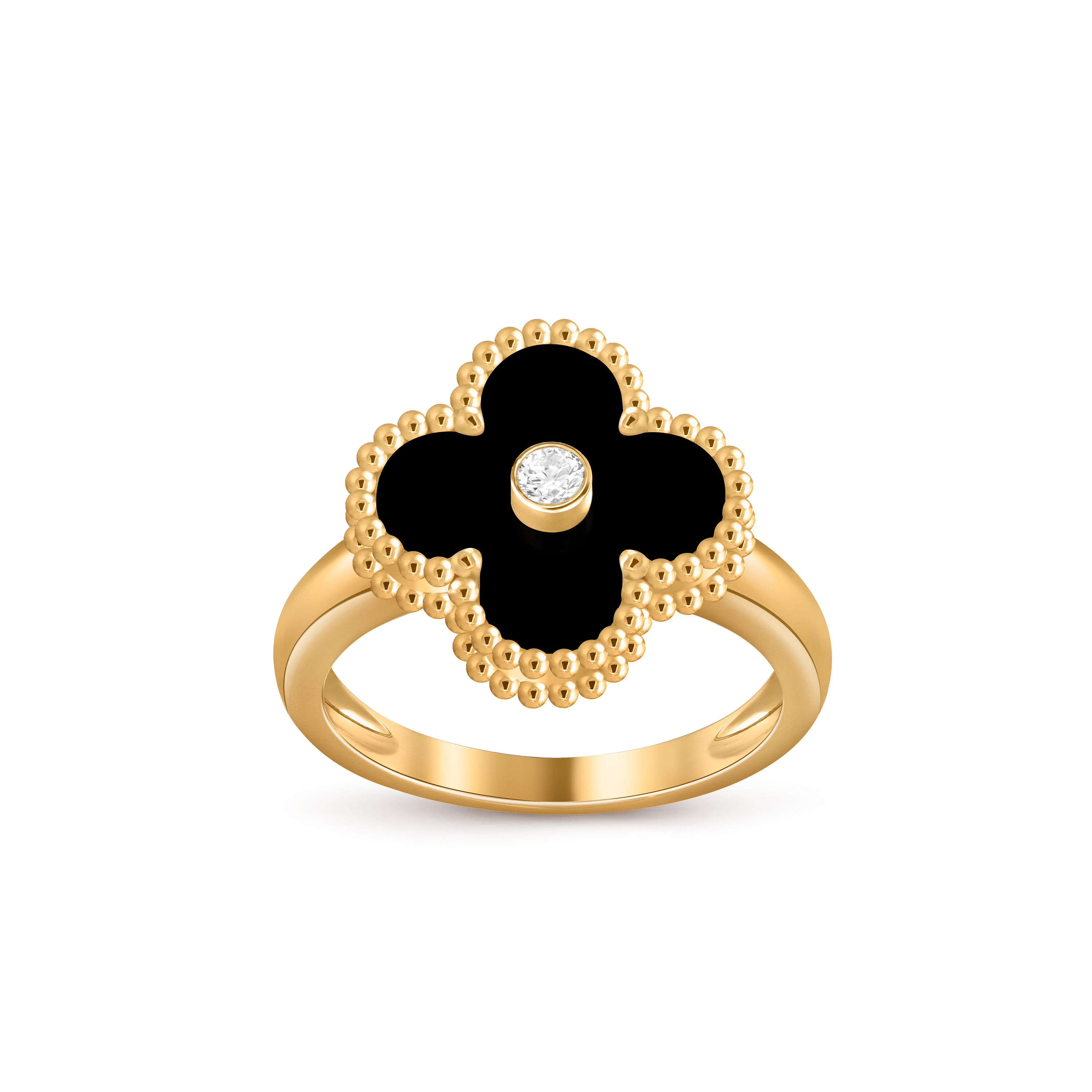 Van Cleef Bague Vintage Alhambra Onyx