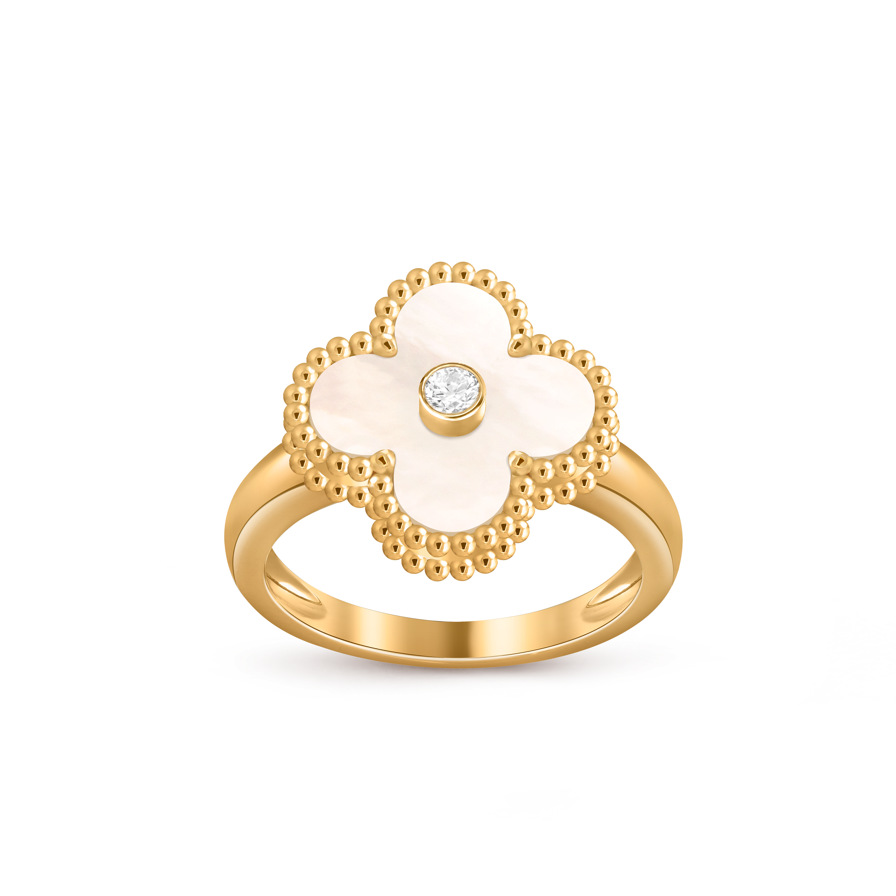Van Cleef Bague Vintage Alhambra Nacre