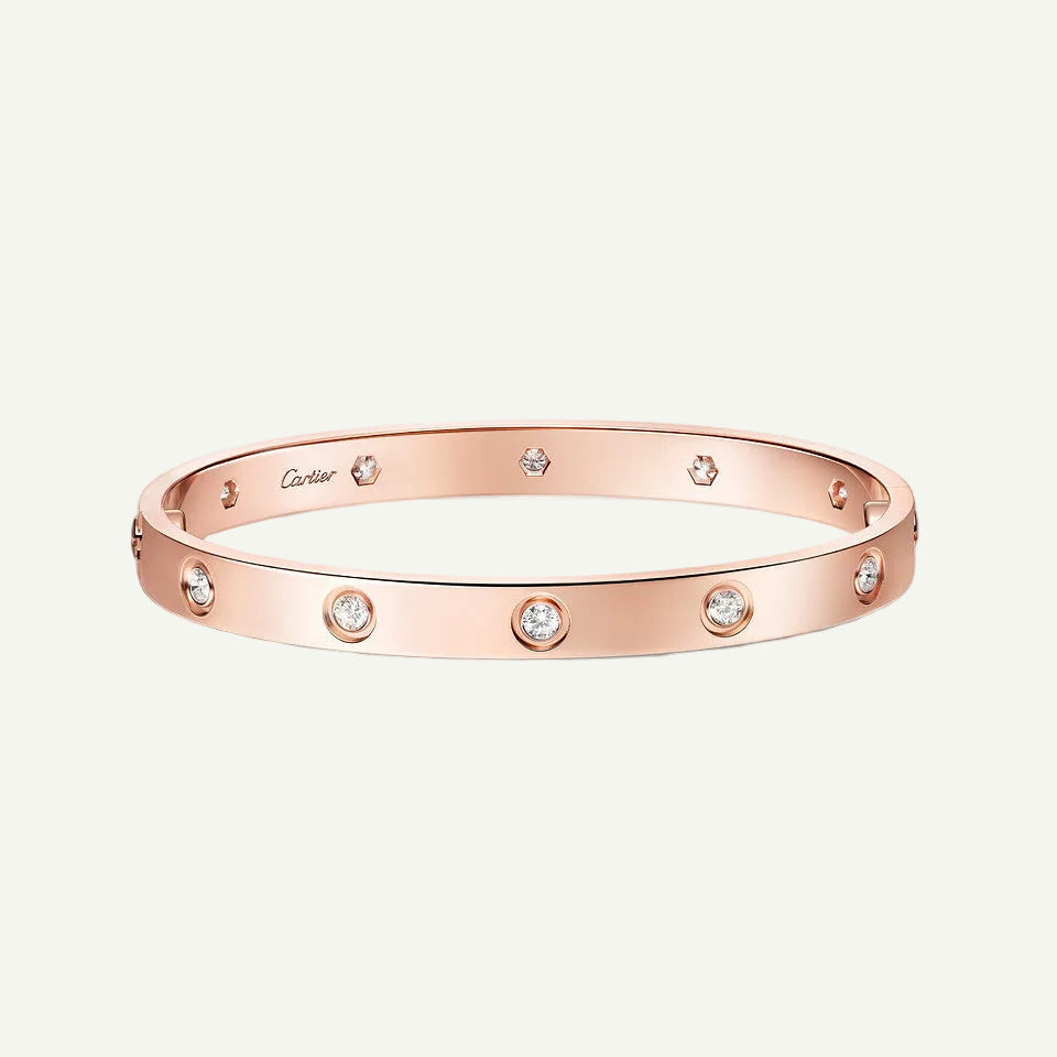 Cartier - Bracelet Love, 10 diamants Or Rose