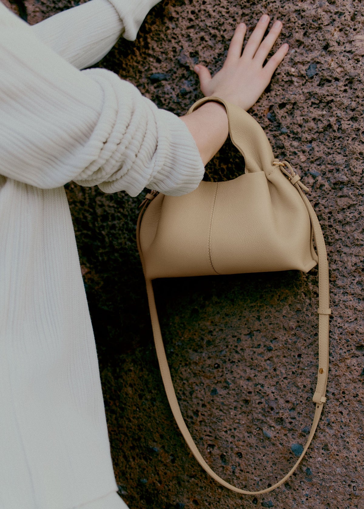 Polène Sac Numéro Neuf Mini Sable Grainé