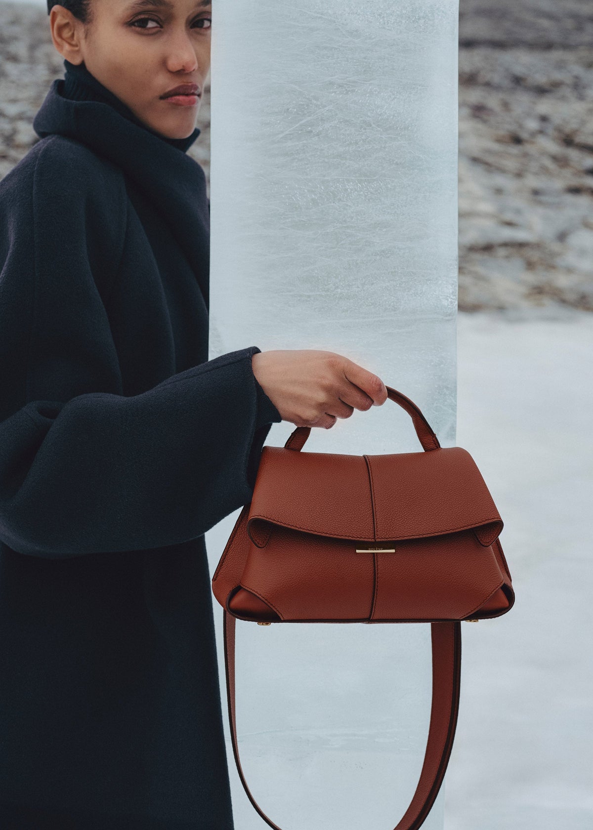 Polène Sac Mokki Mini Argile Rouge Grainé