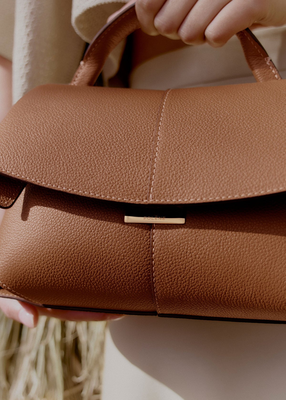 Polène Sac Mokki Mini Camel Grainé