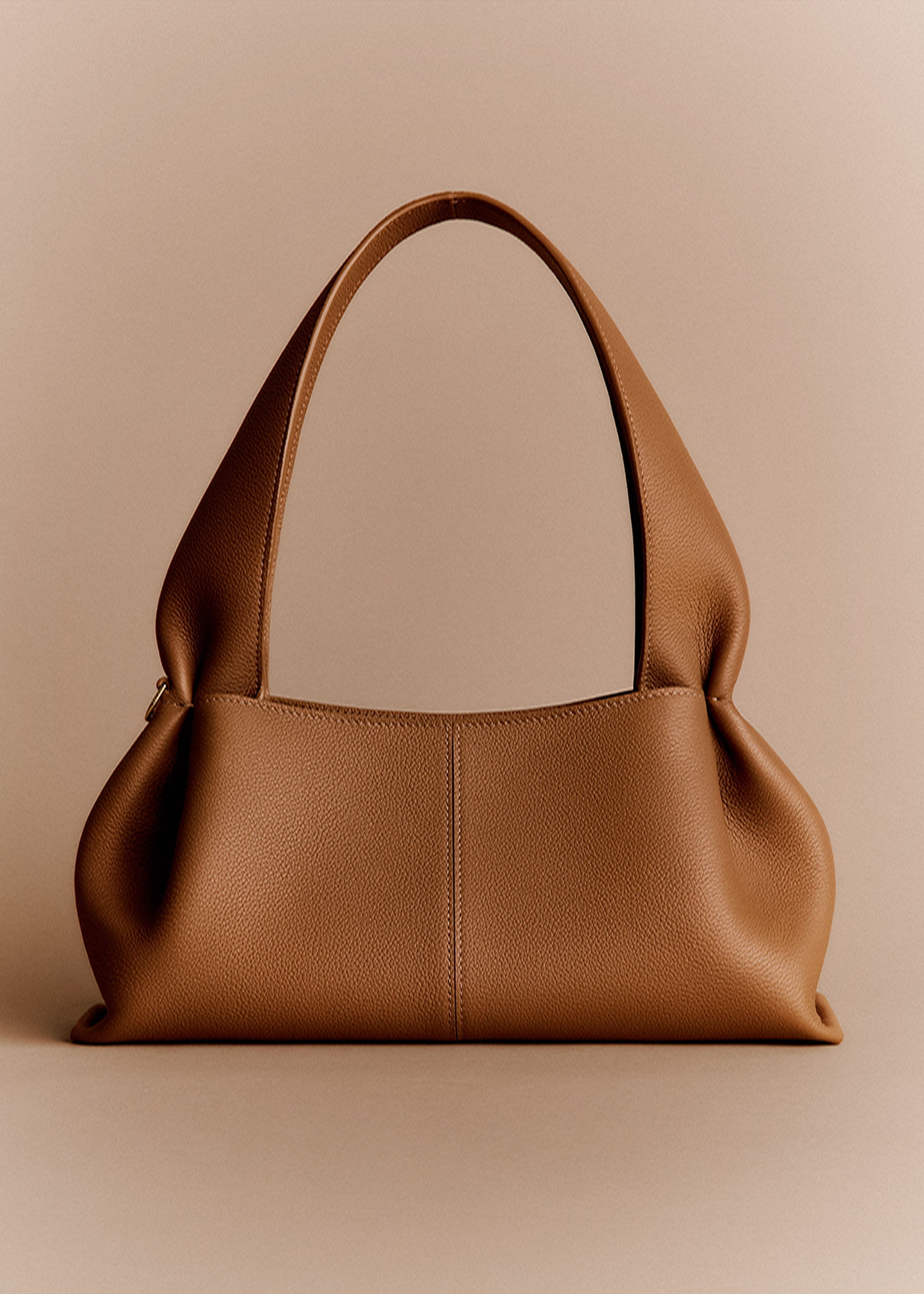 Polène Sac Numéro Neuf East West Camel Grainé