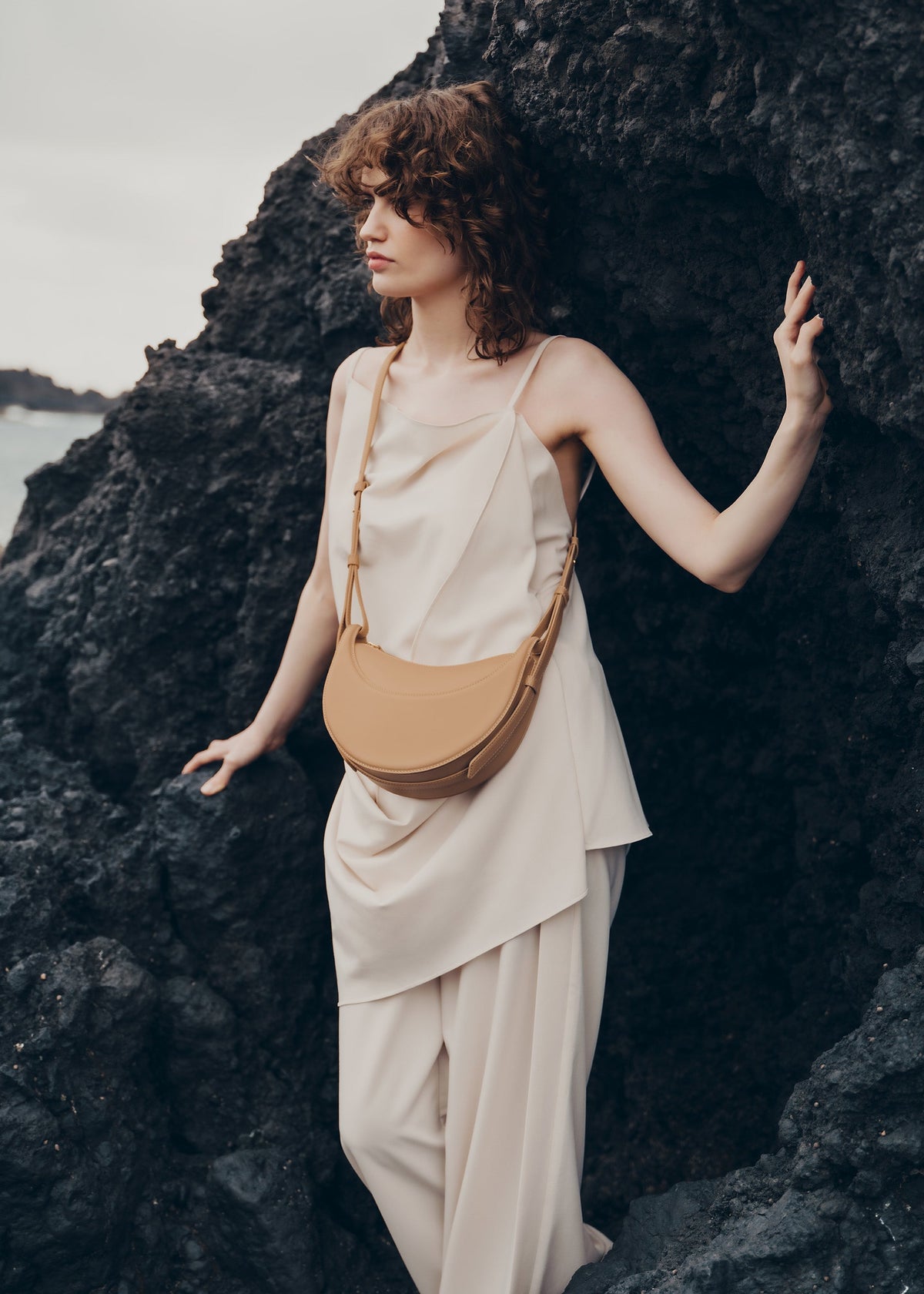 Polène Sac Numéro Dix Beige Lisse