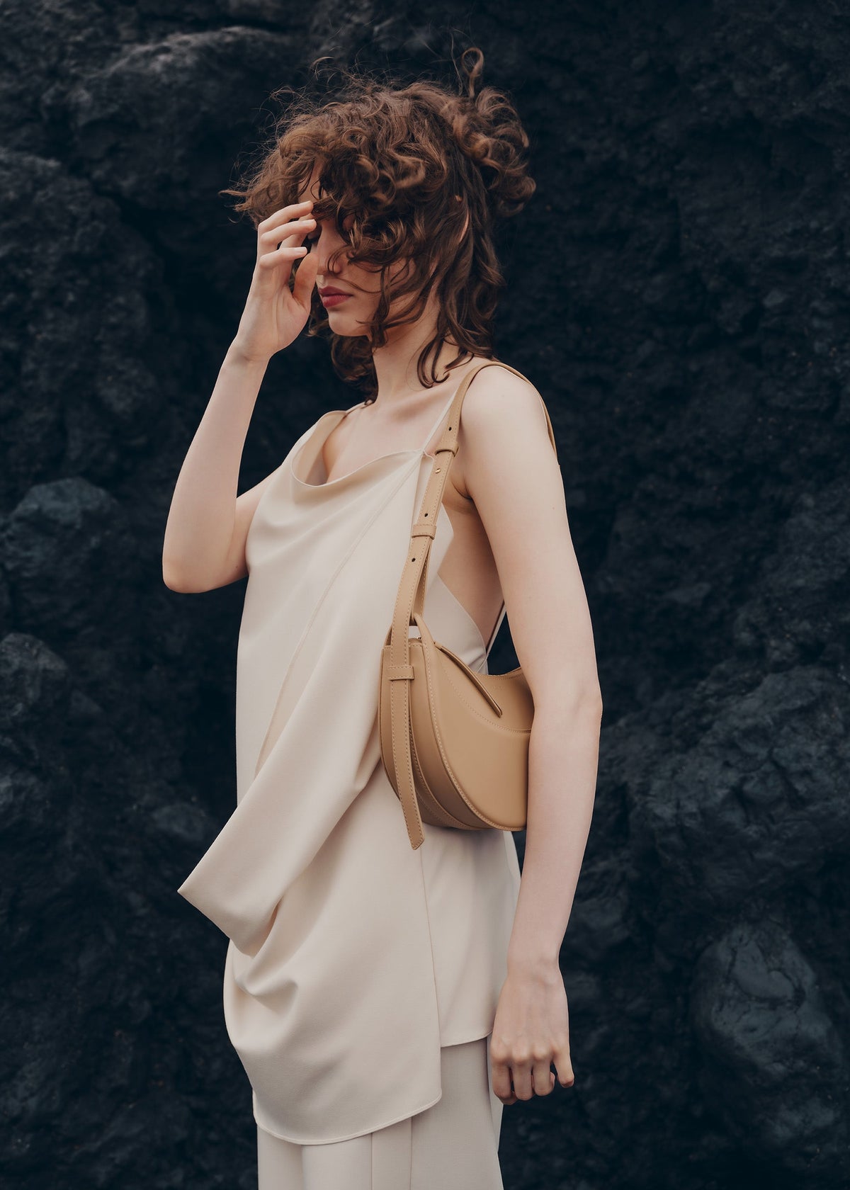 Polène Sac Numéro Dix Beige Lisse