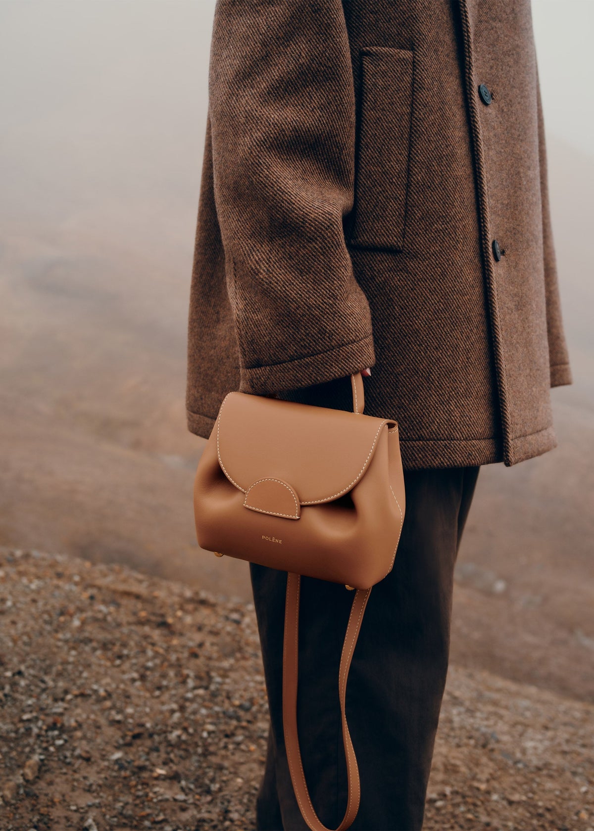 Polène Sac Numéro Un Nano Camel Lisse