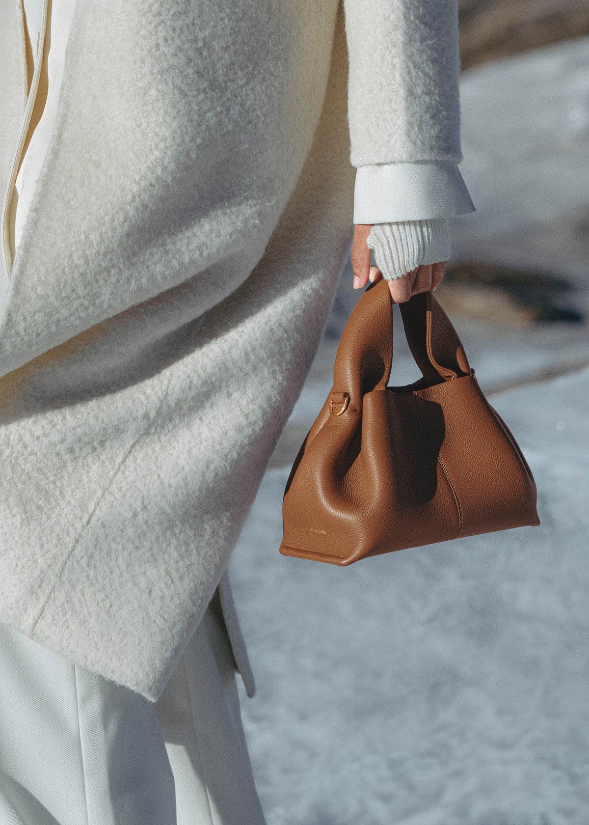 Polène Sac Numéro Neuf Mini Camel Grainé