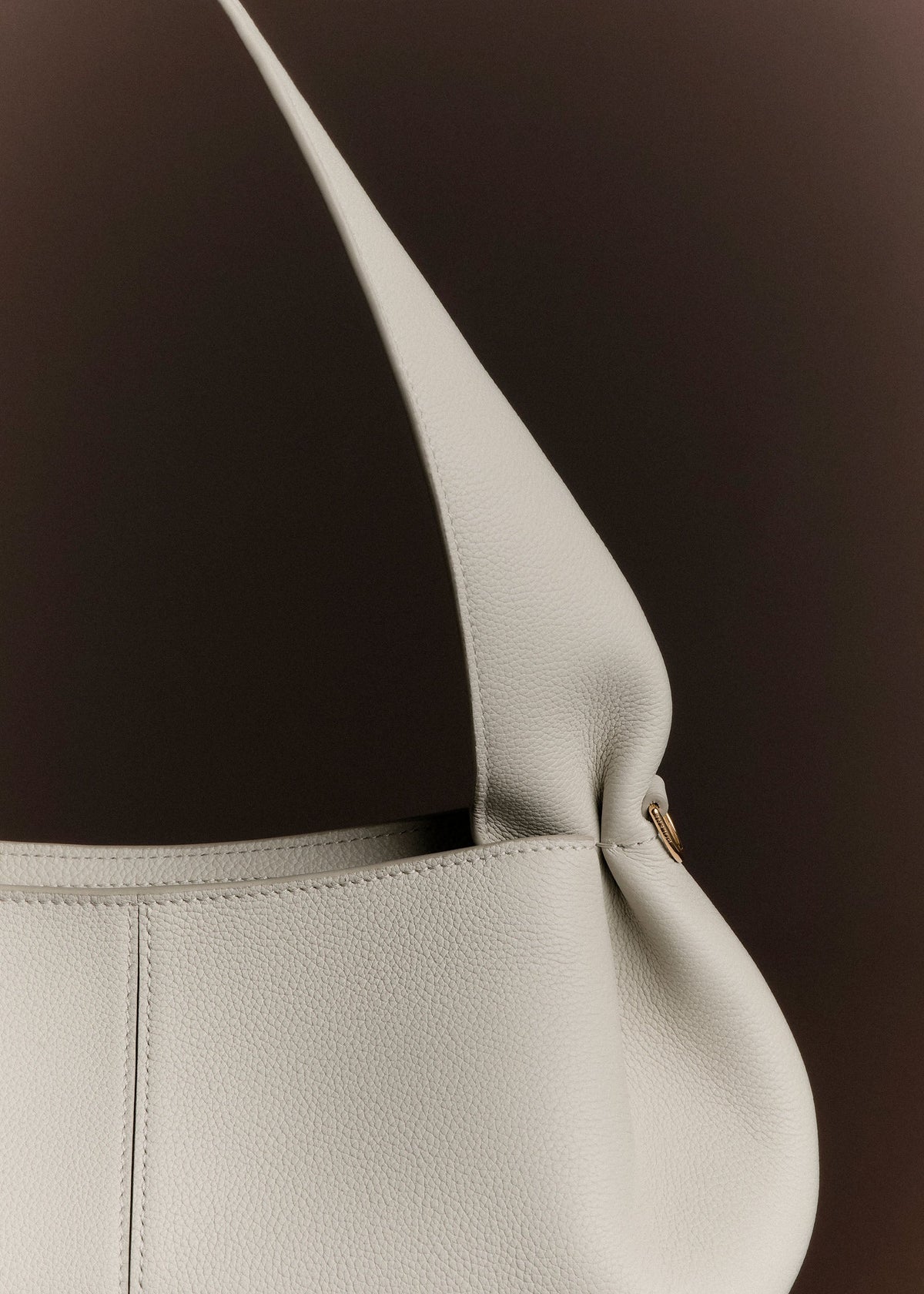 Polène Sac Numéro Neuf East West Craie Grainé