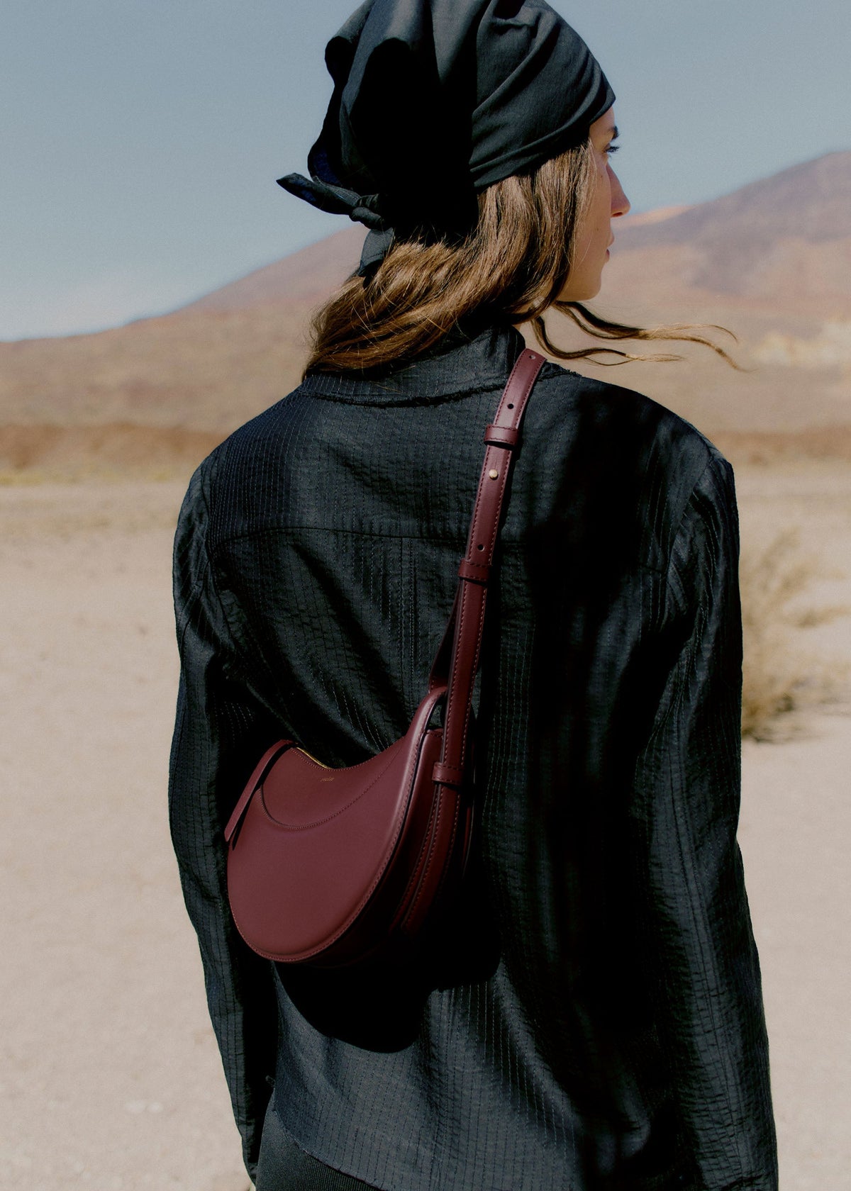 Polène Sac Numéro Dix Cerise Noire Lisse