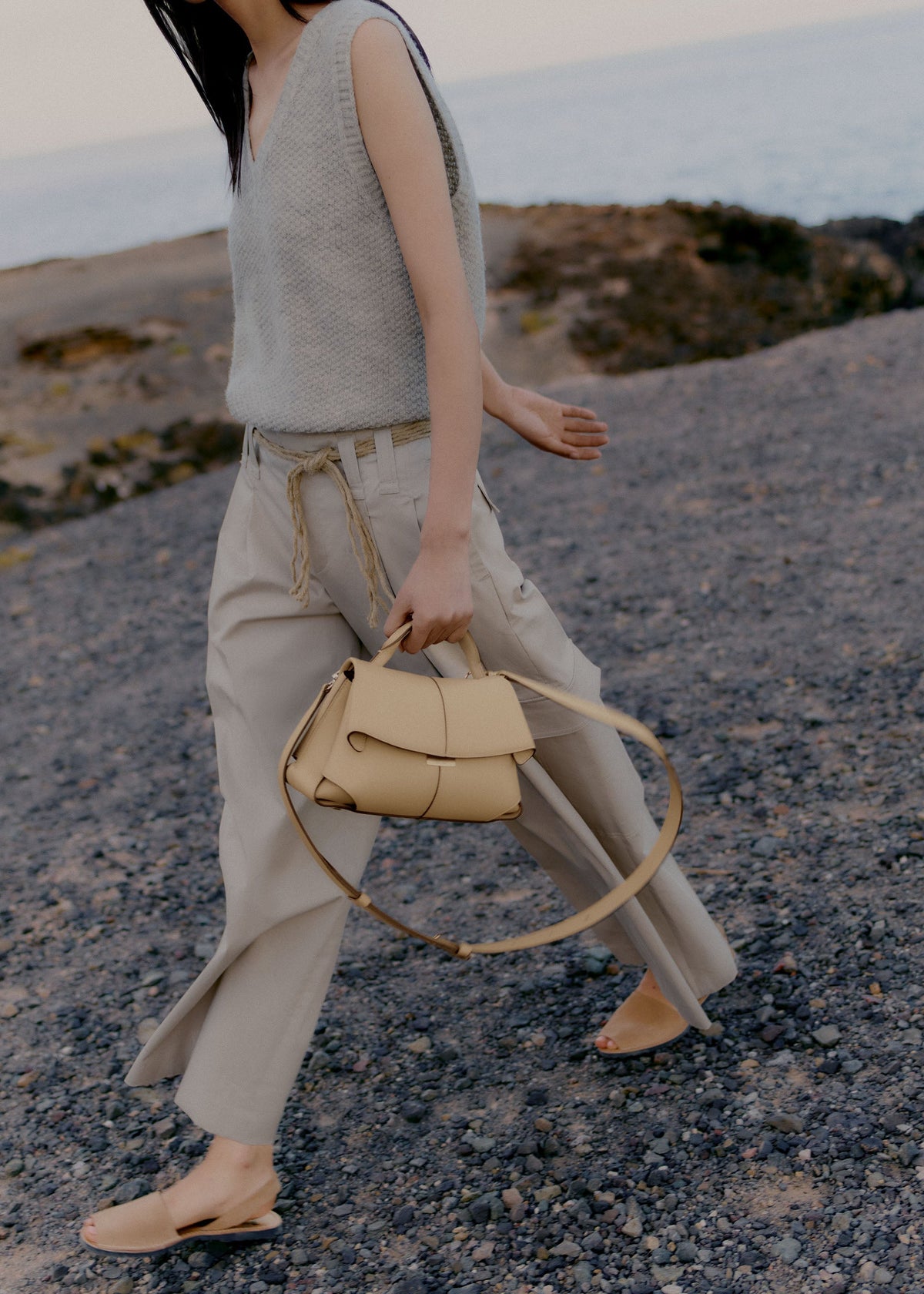 Polène Sac Mokki Mini Sable Grainé