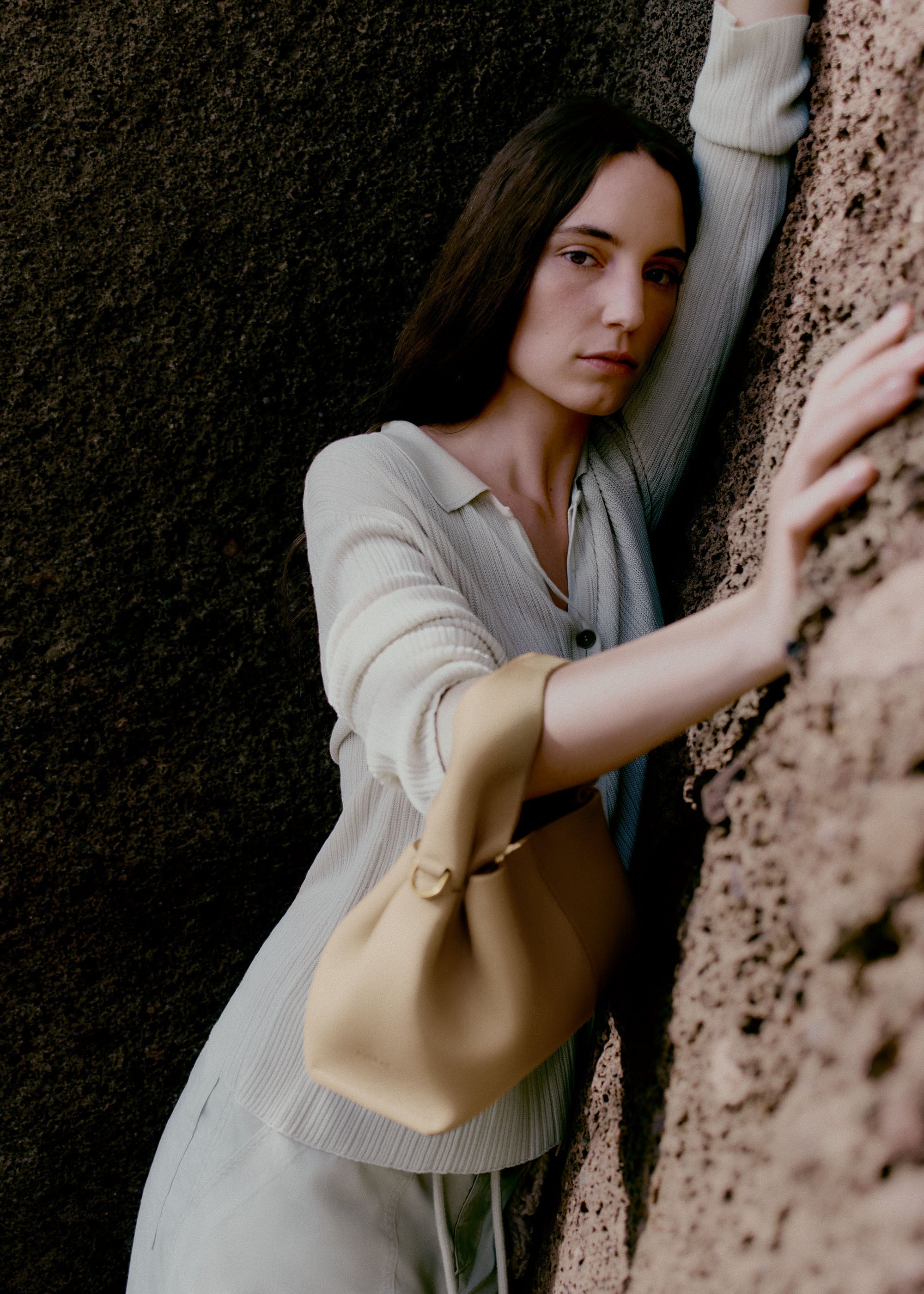 Polène Sac Numéro Neuf Mini Sable Grainé