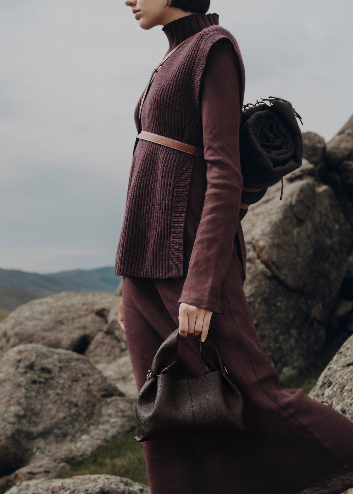 Polène Sac Numéro Neuf Mini Ébène Grainé