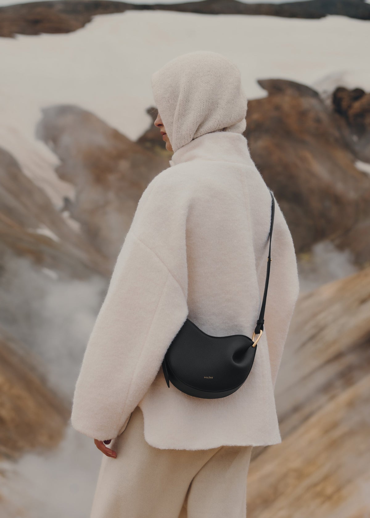 Polène Sac Tonca Noir Grainé