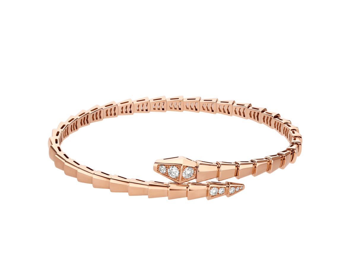BVLGARI - Serpenti Viper Bracelet Or Rose Diamant
