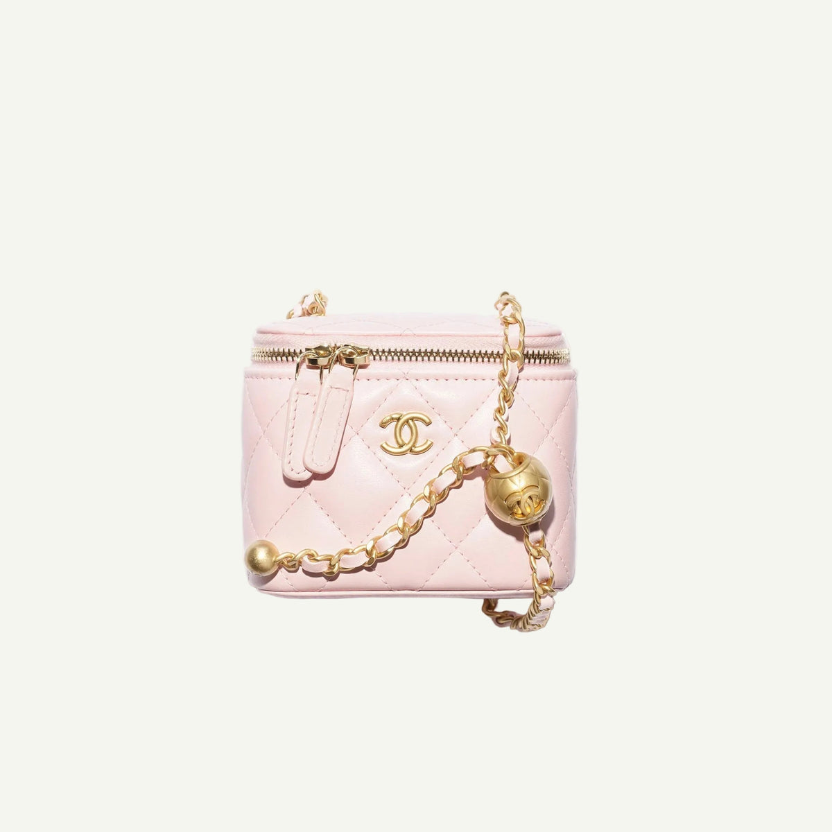 Chanel Sac Petit Vanity Chaine Blanc