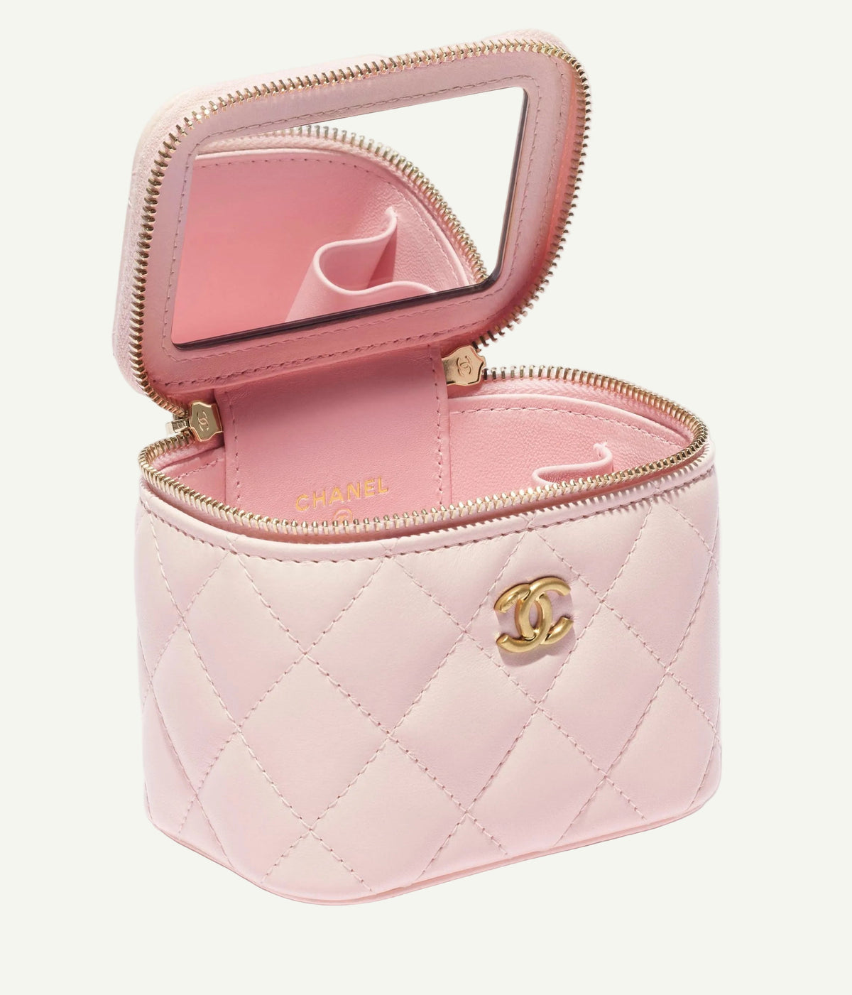 Chanel Sac Petit Vanity Chaine Blanc