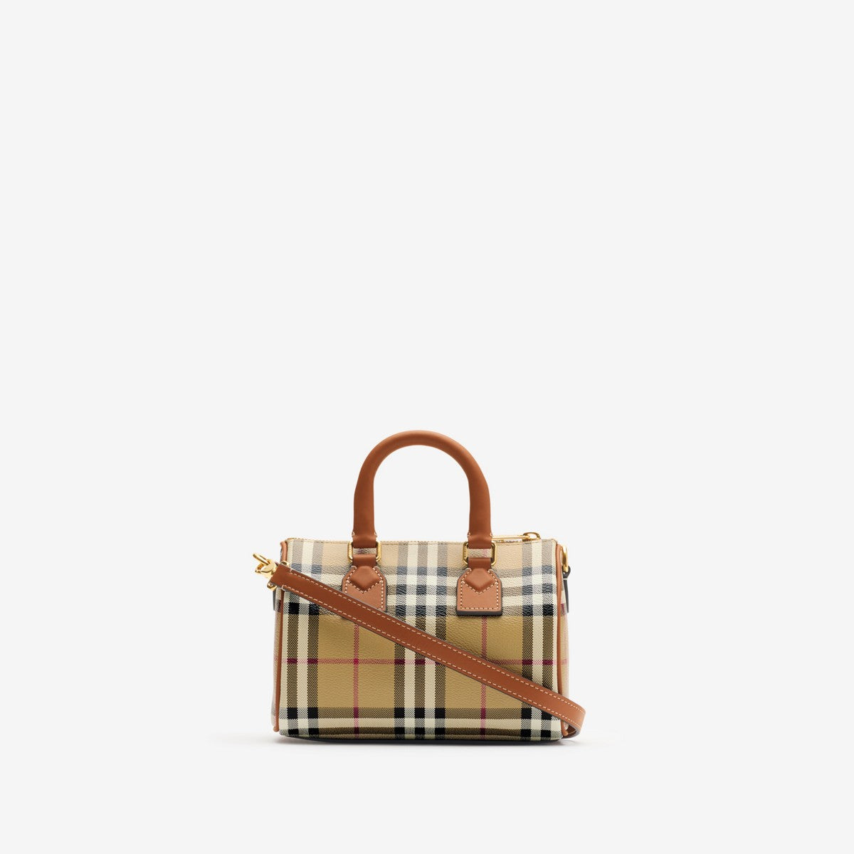 Burberry Mini sac bowling Check Marron