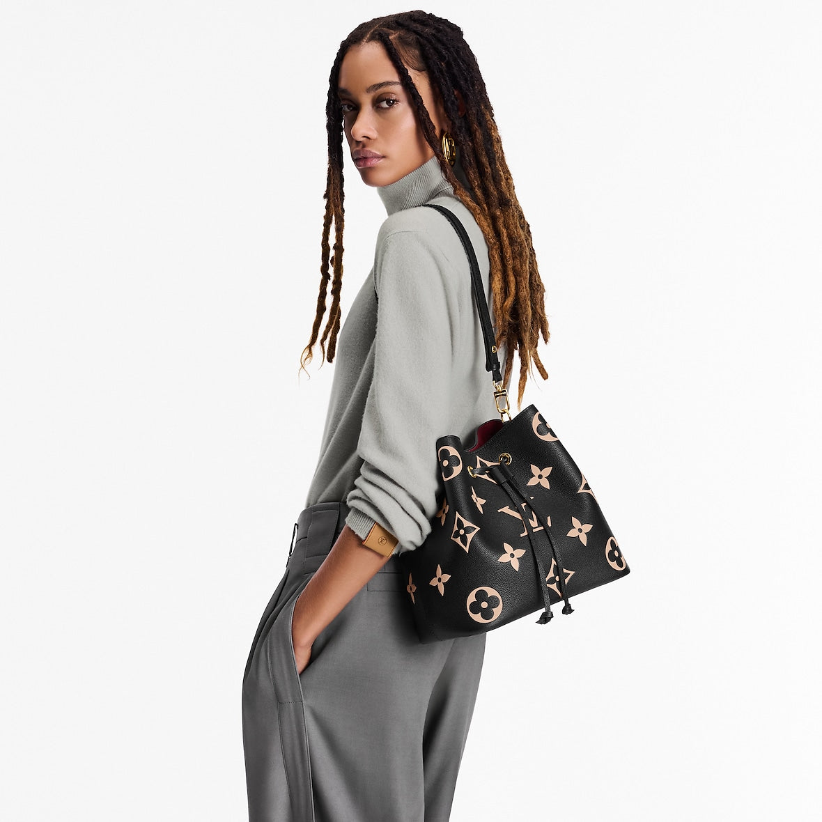 LV Sac NéoNoé MM Noir/Beige