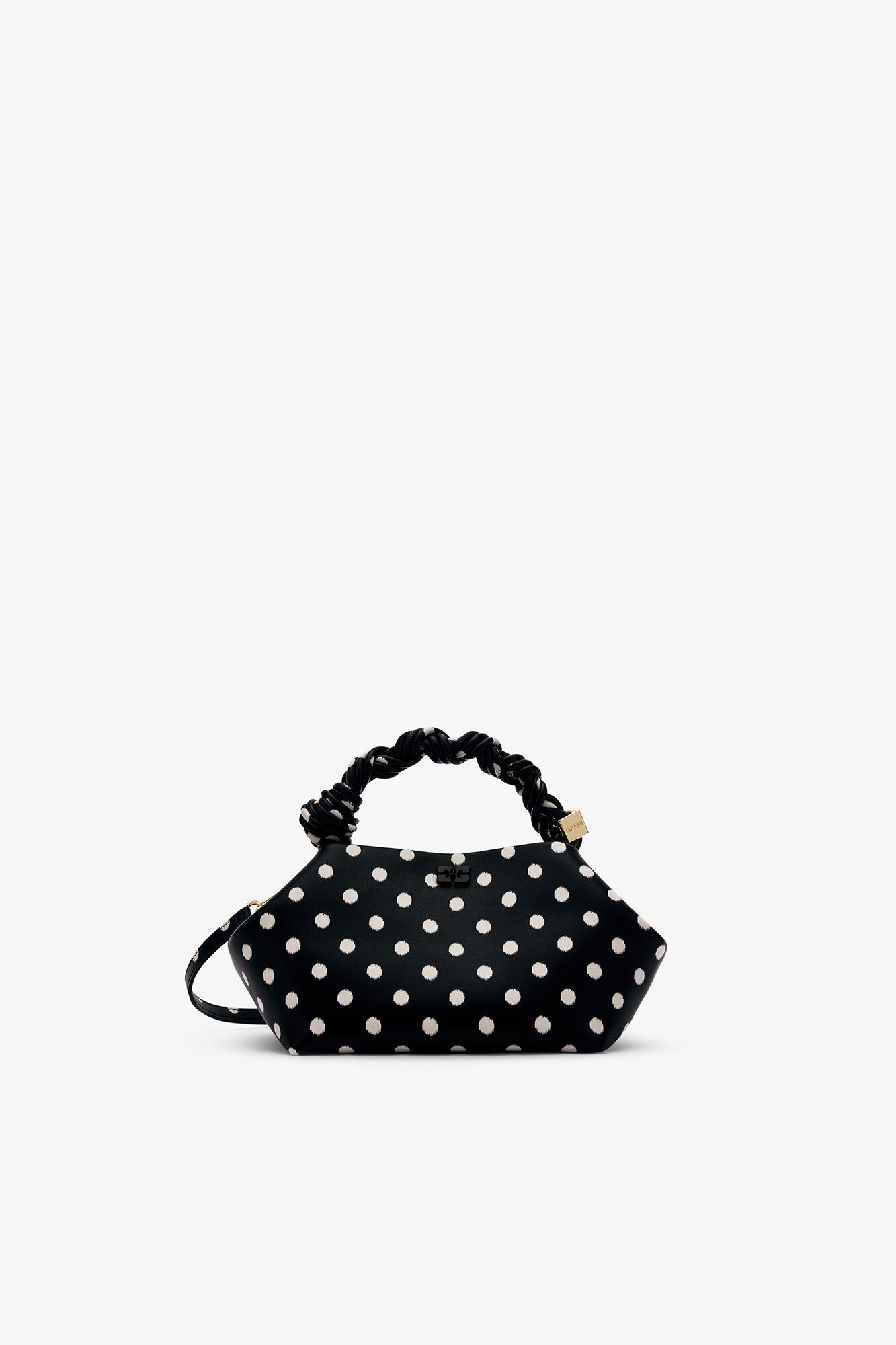 Sac Ganni Bou Petit Noir à Pois