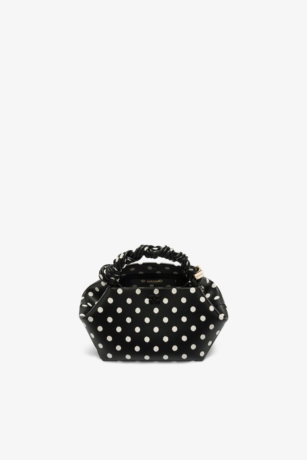 Sac Ganni Bou Petit Noir à Pois