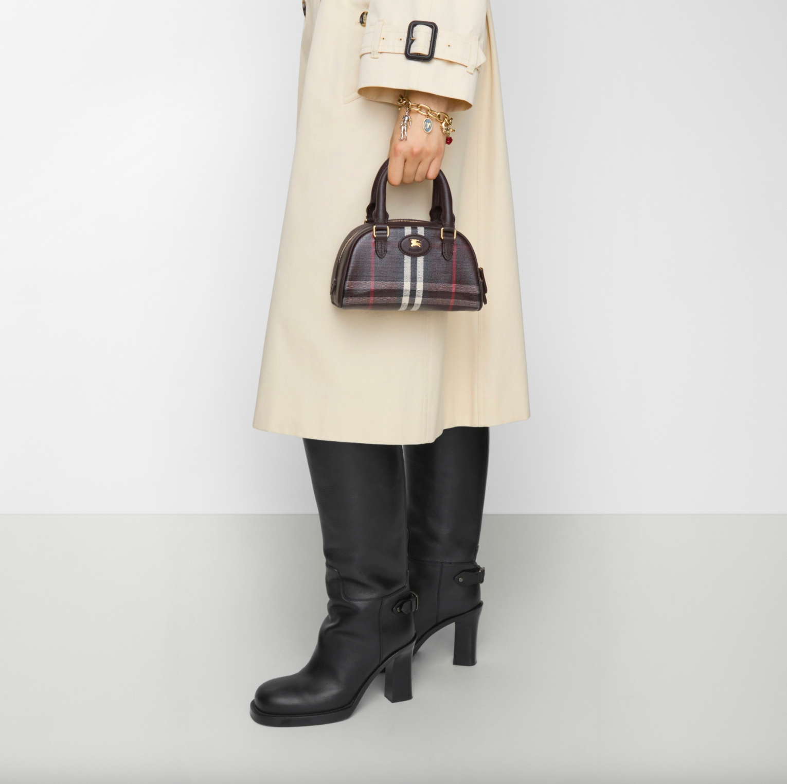 Burberry Mini sac bowling Highlands Noir