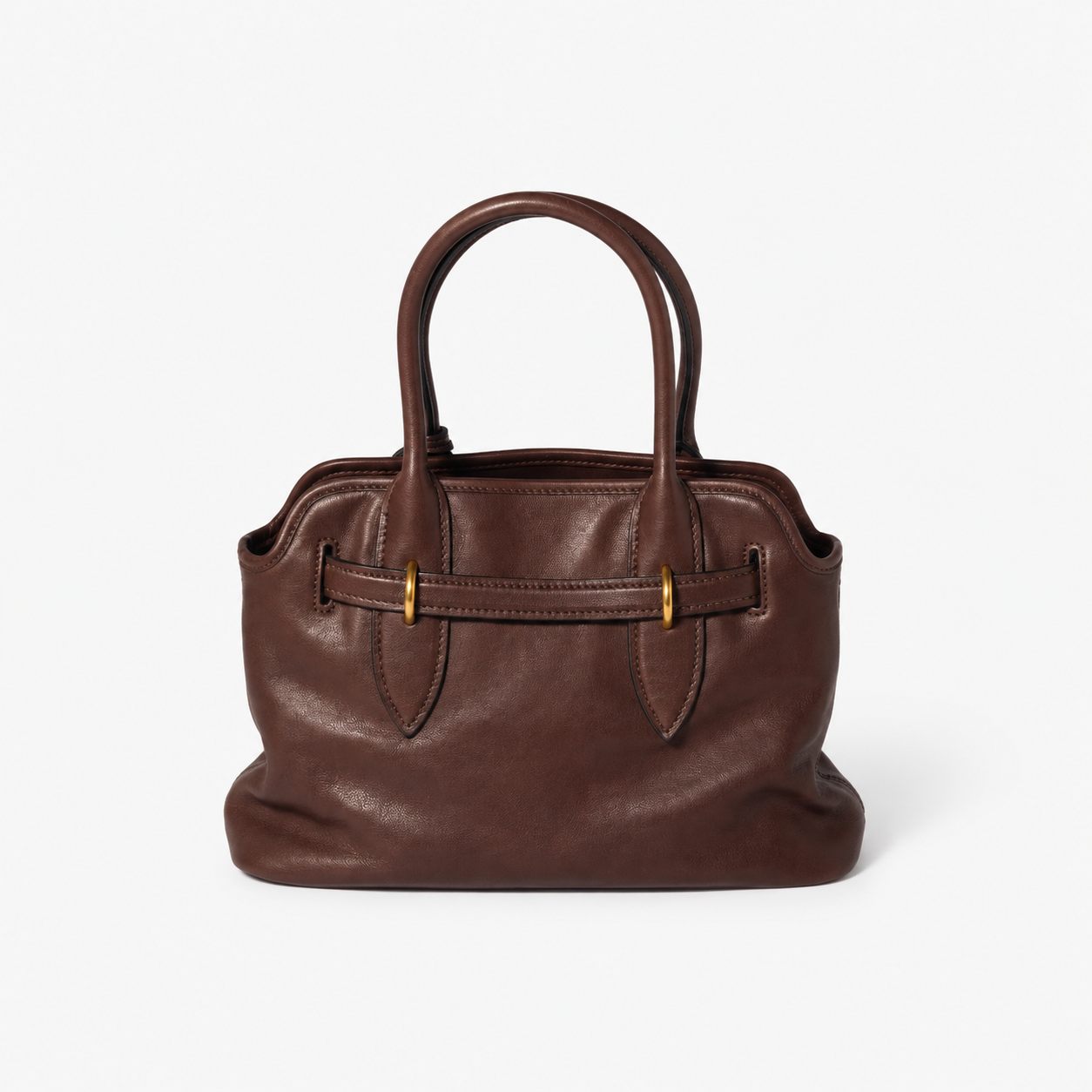 MiuMiu Sac Aventure en Cuir Nappa Marron
