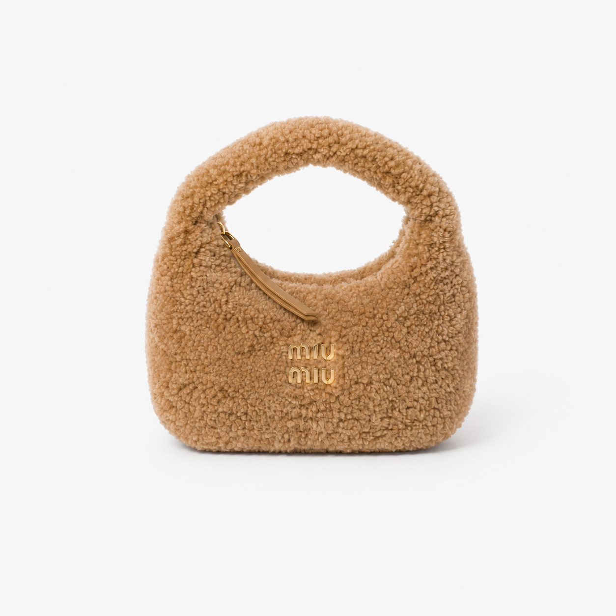 MiuMiu Sac Wander en Shearling Vert