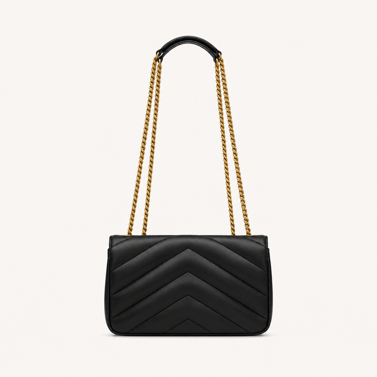 Saint Laurent Sac Loulou en Small Matelassé Noir