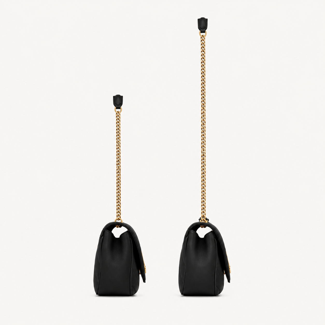 Saint Laurent Sac Loulou en Small Matelassé Noir