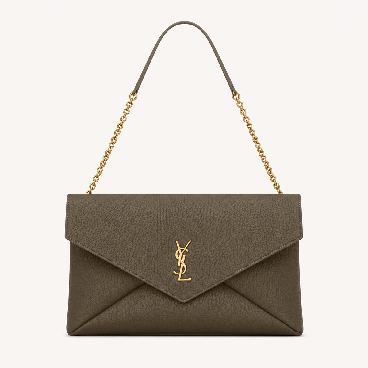 Saint Laurent Sac Cassandre Large à Chaîne Kaki