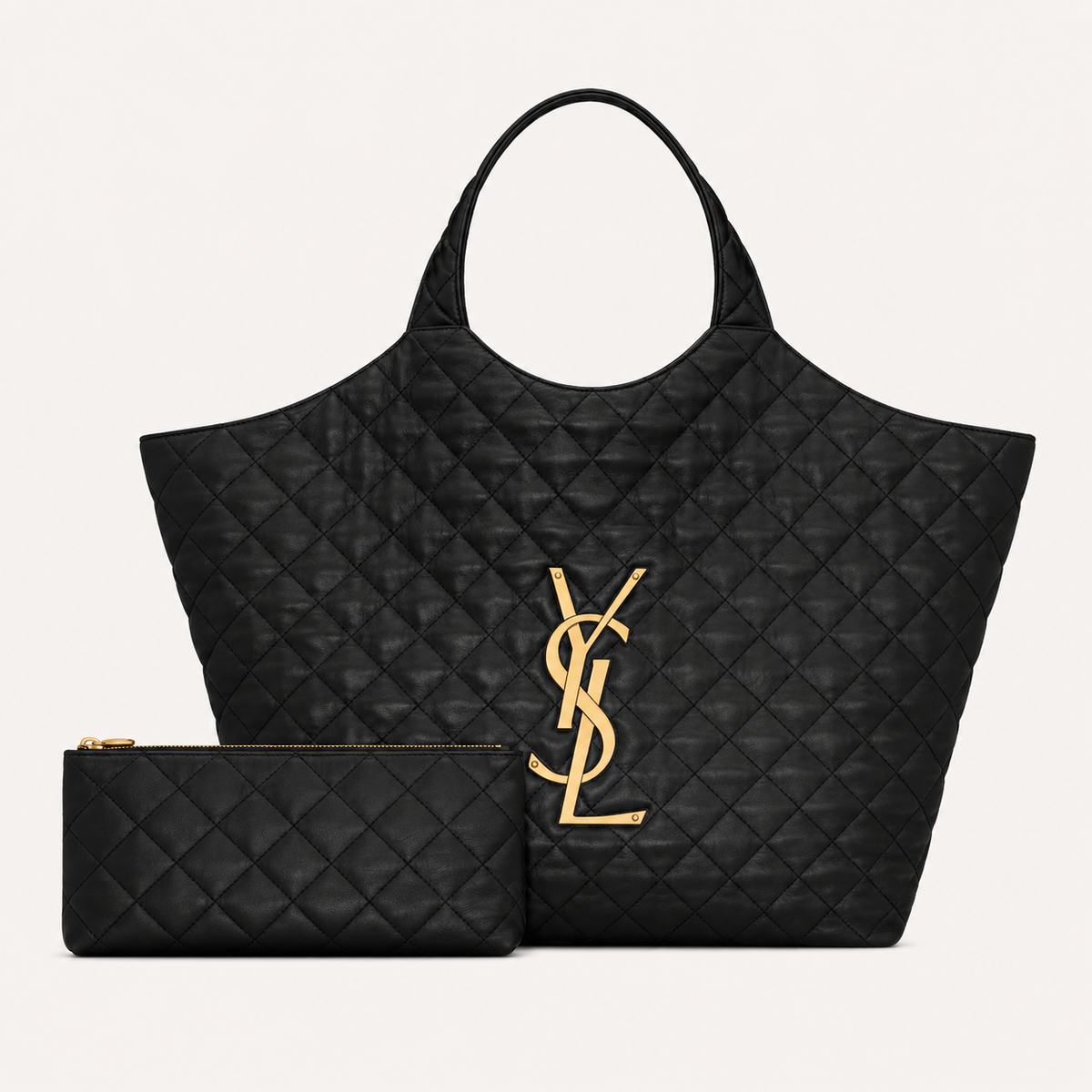 Saint Laurent Sac Icare Medium Nappa Matelassé Noir