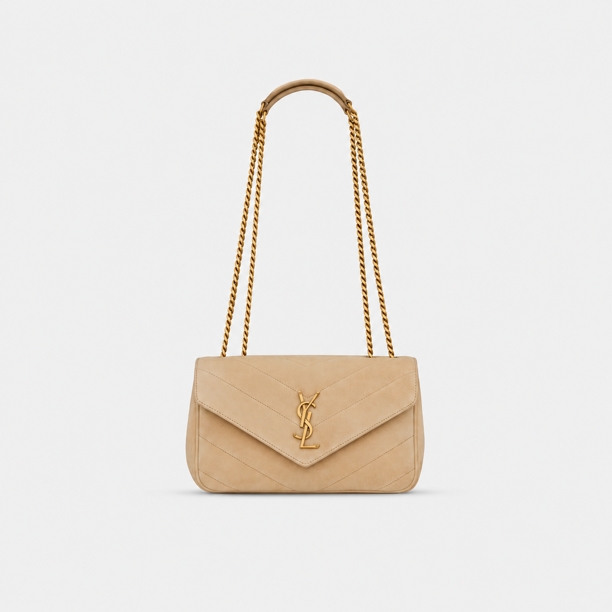 Saint Laurent Sac Loulou Small Suède Matelassé