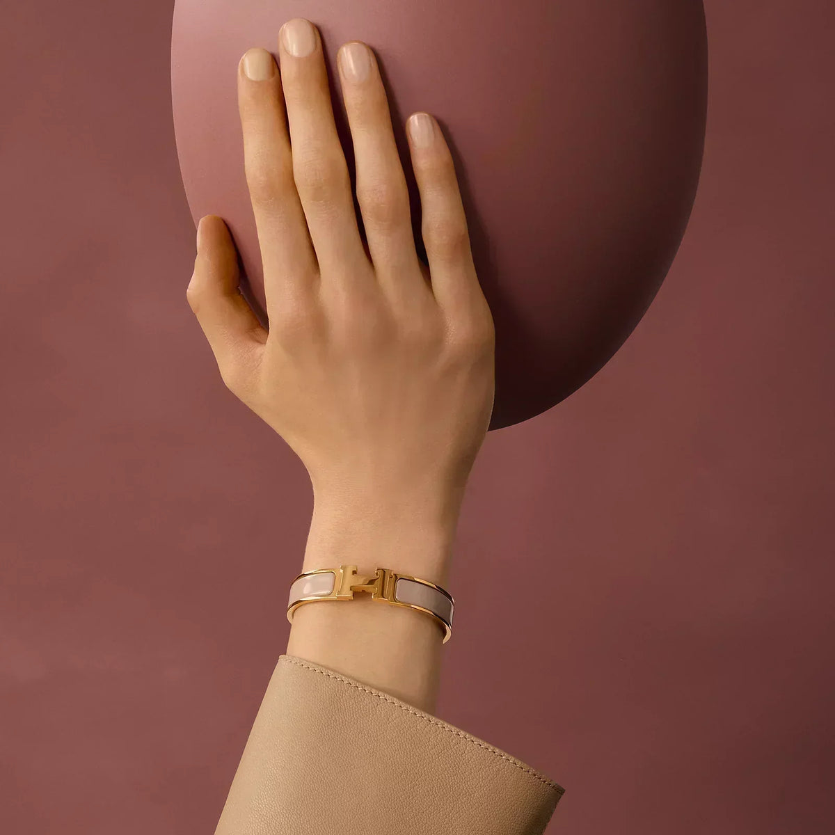 Bracelet Clic H Marron Glacé