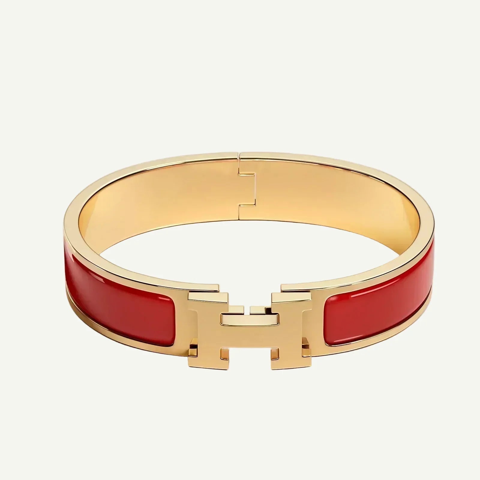 Hermès - Bracelet Clic H Rouge Amarante