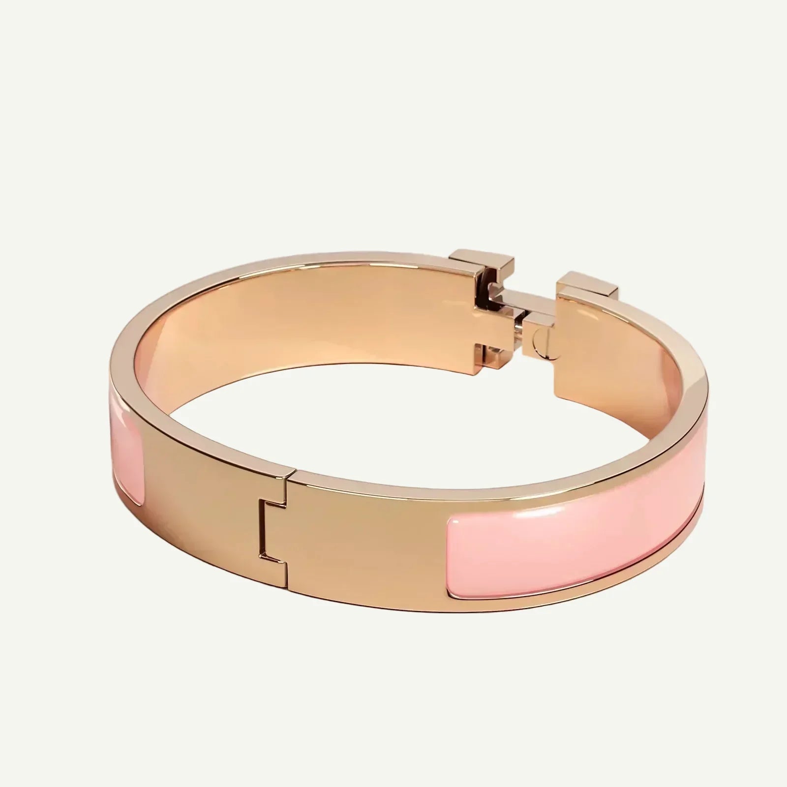 Hermès - Bracelet Clic H Rose Candeur Or Rose