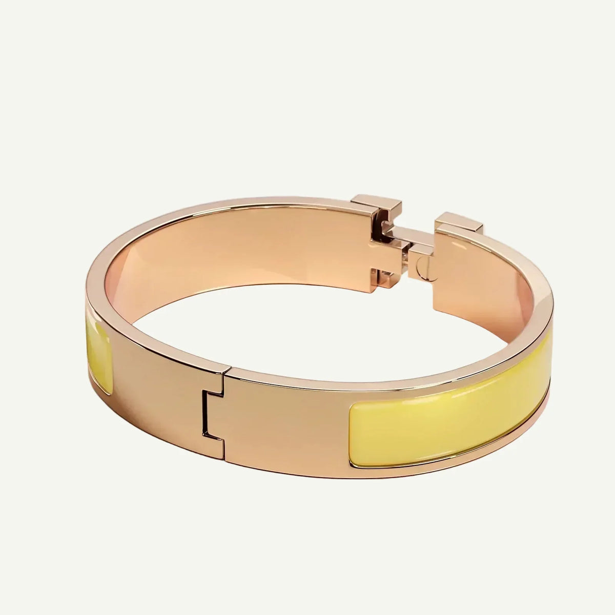 Hermès - Bracelet Clic H Jaune Or Rose