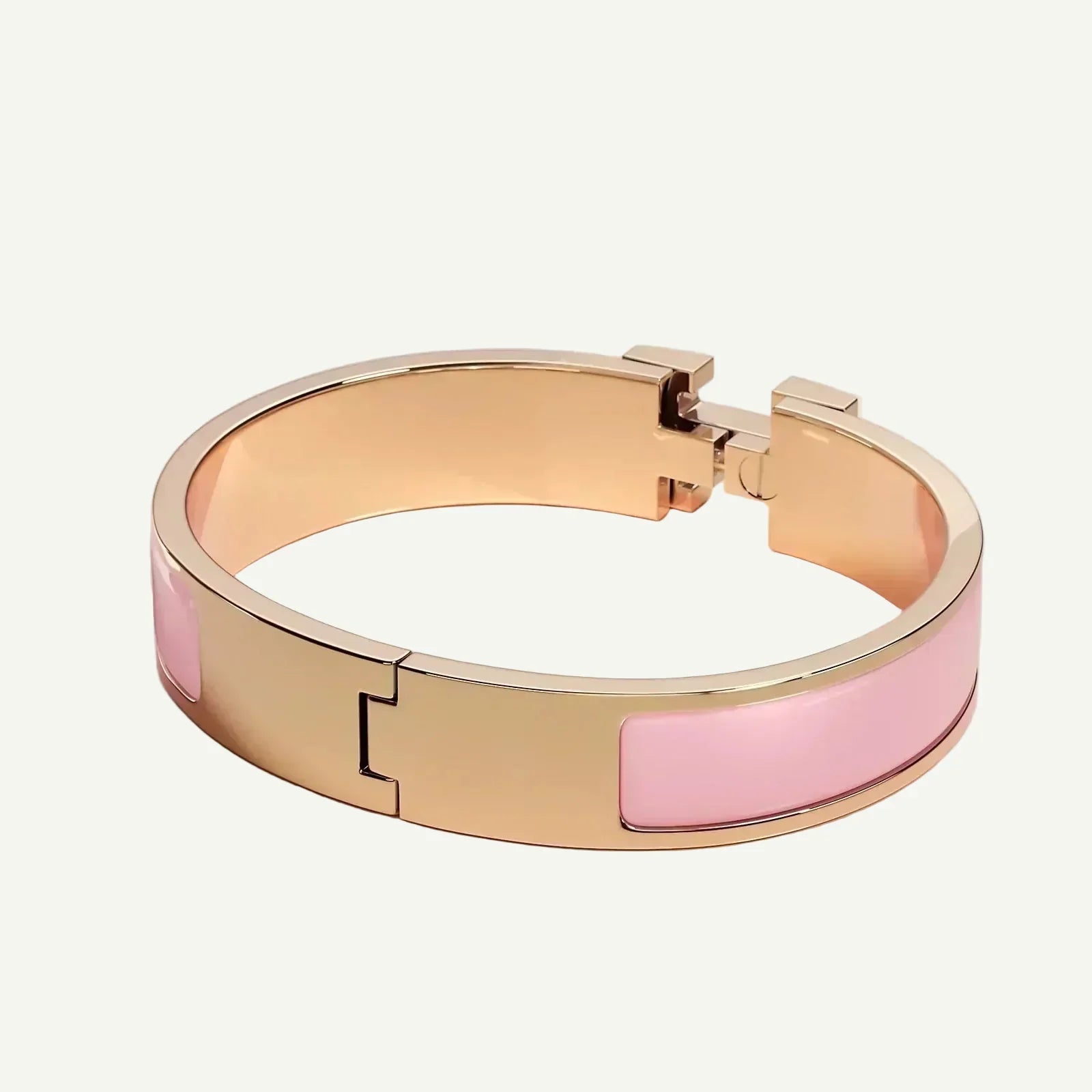 Hermès - Bracelet Clic H Rose Fever Or Rose