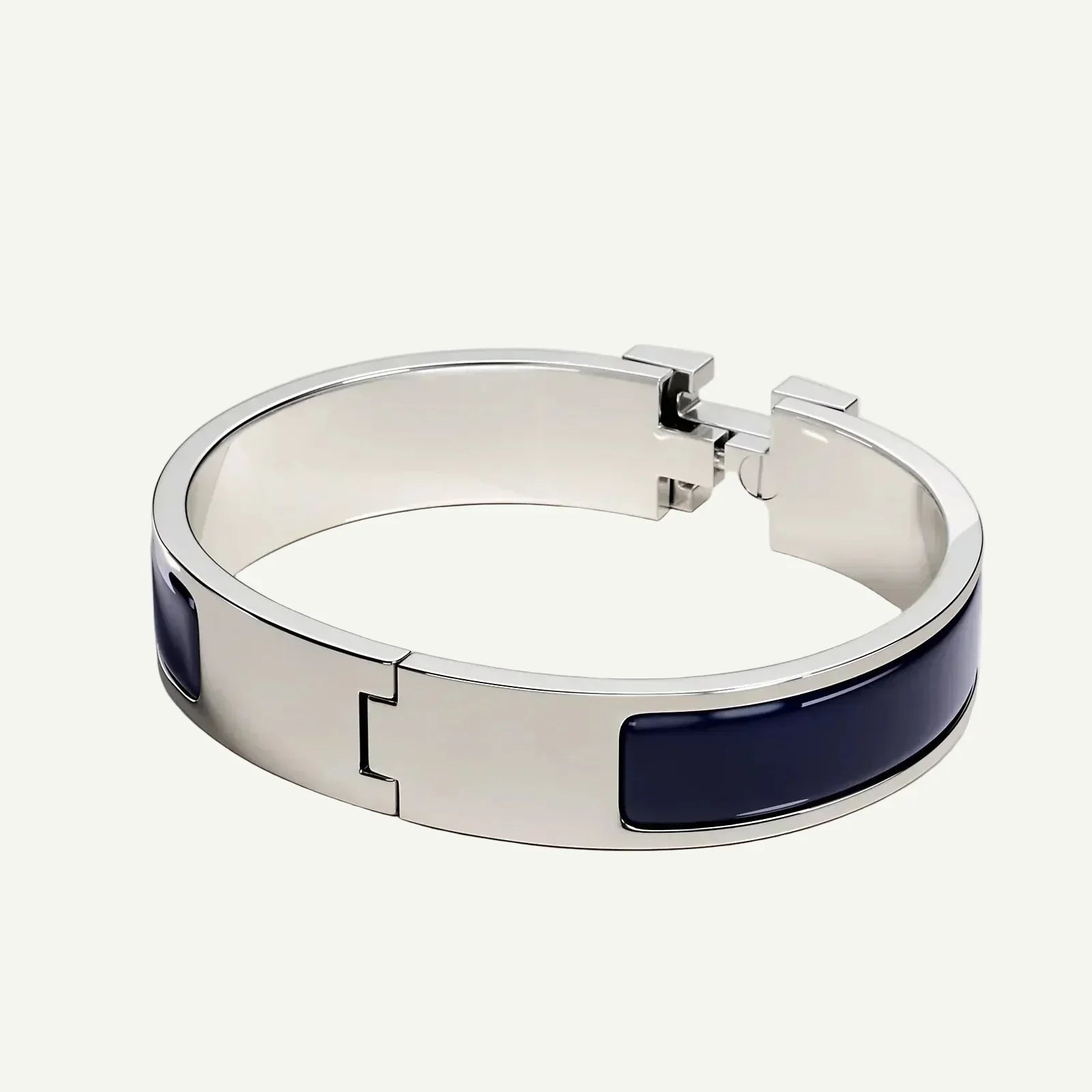 Hermès -  Clic H Bracelet Bleu Abysse