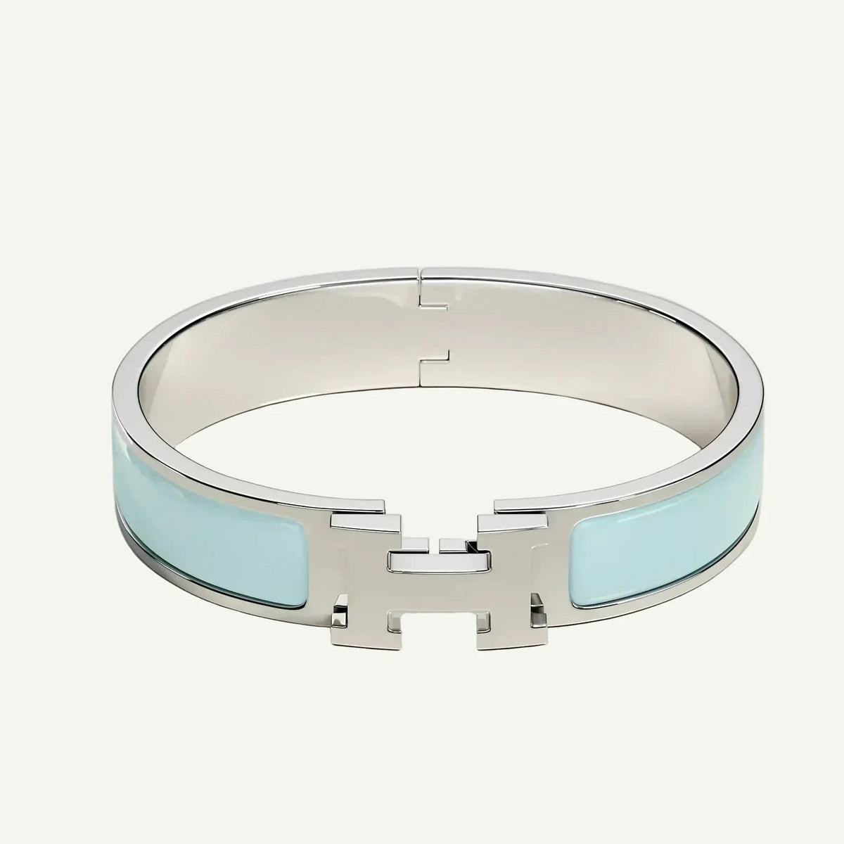 Hermès -  Clic H Bracelet Bleu Polaire