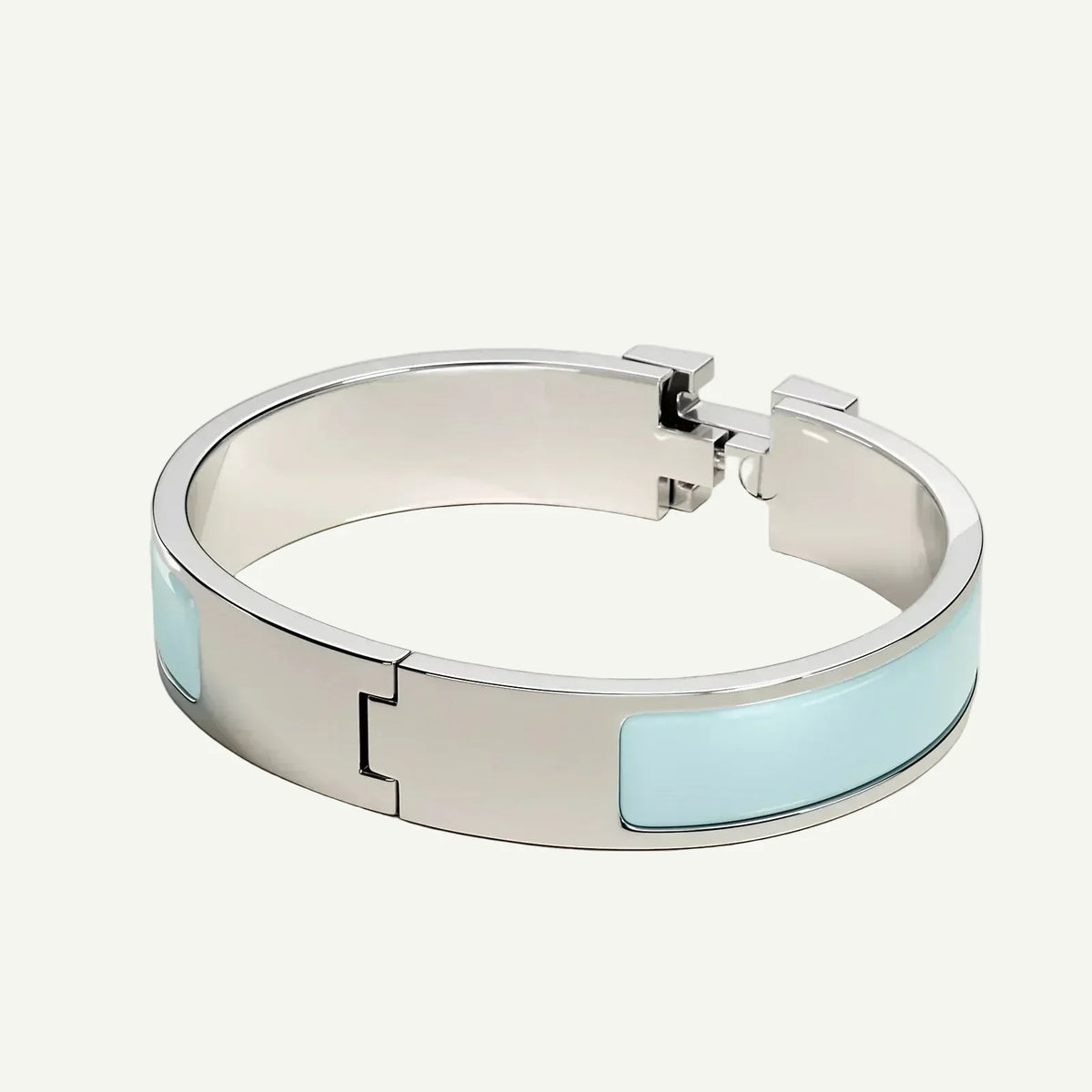 Hermès -  Clic H Bracelet Bleu Polaire