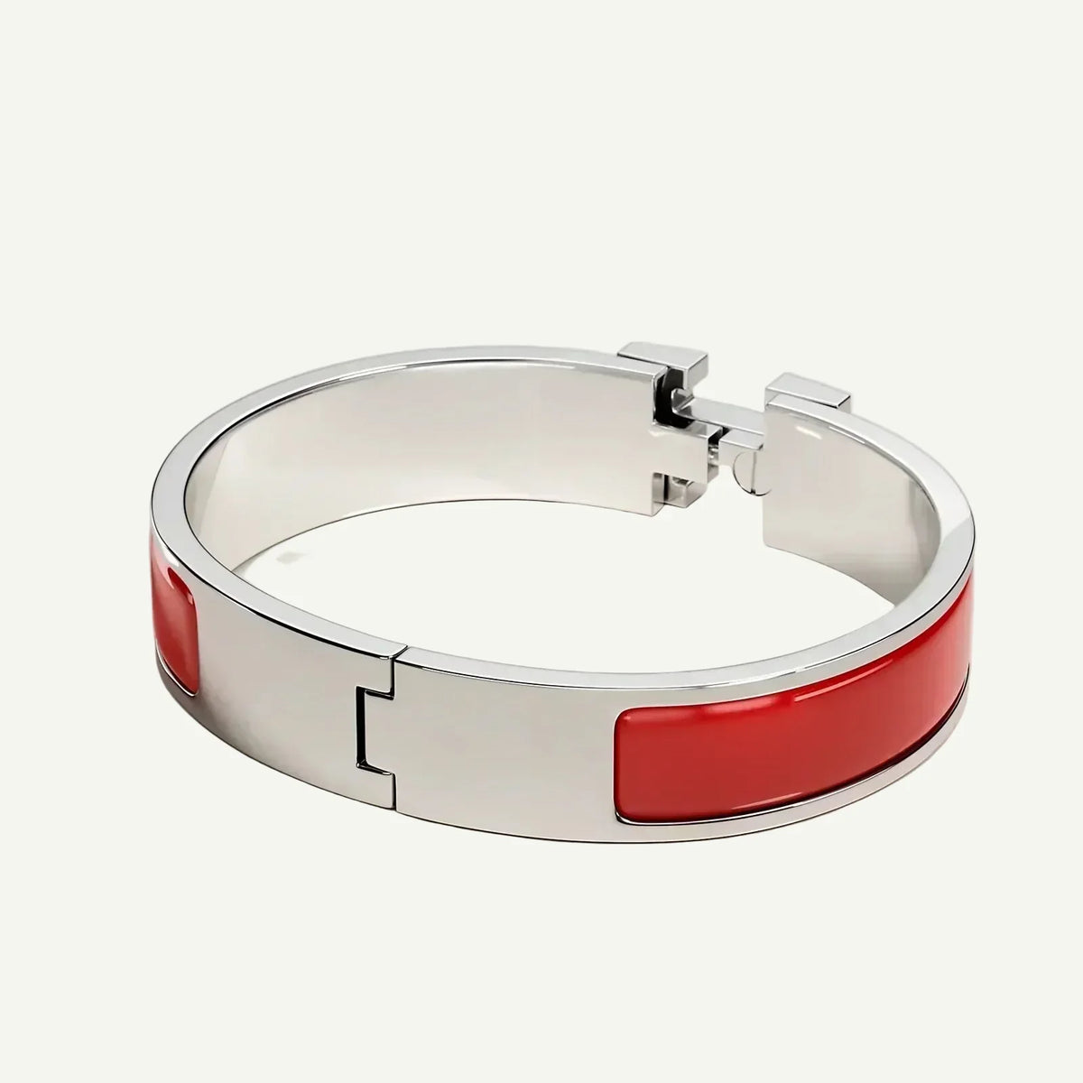 Hermès -  Clic H Bracelet Rouge Amarante