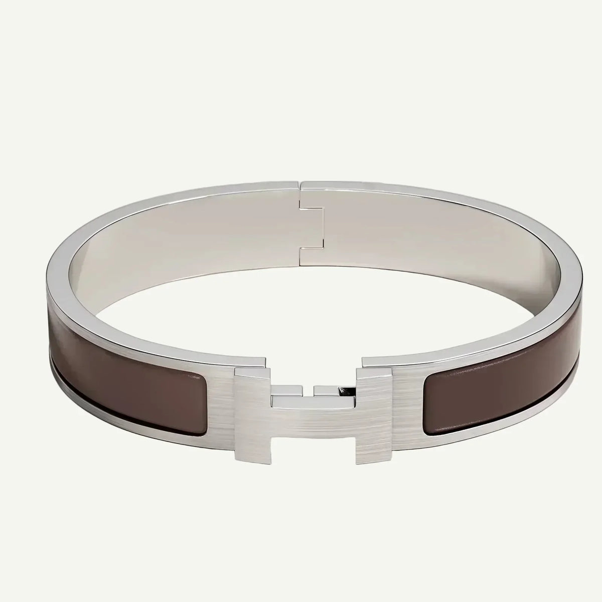 Hermès - Bracelet Clic HH Cacao Mat