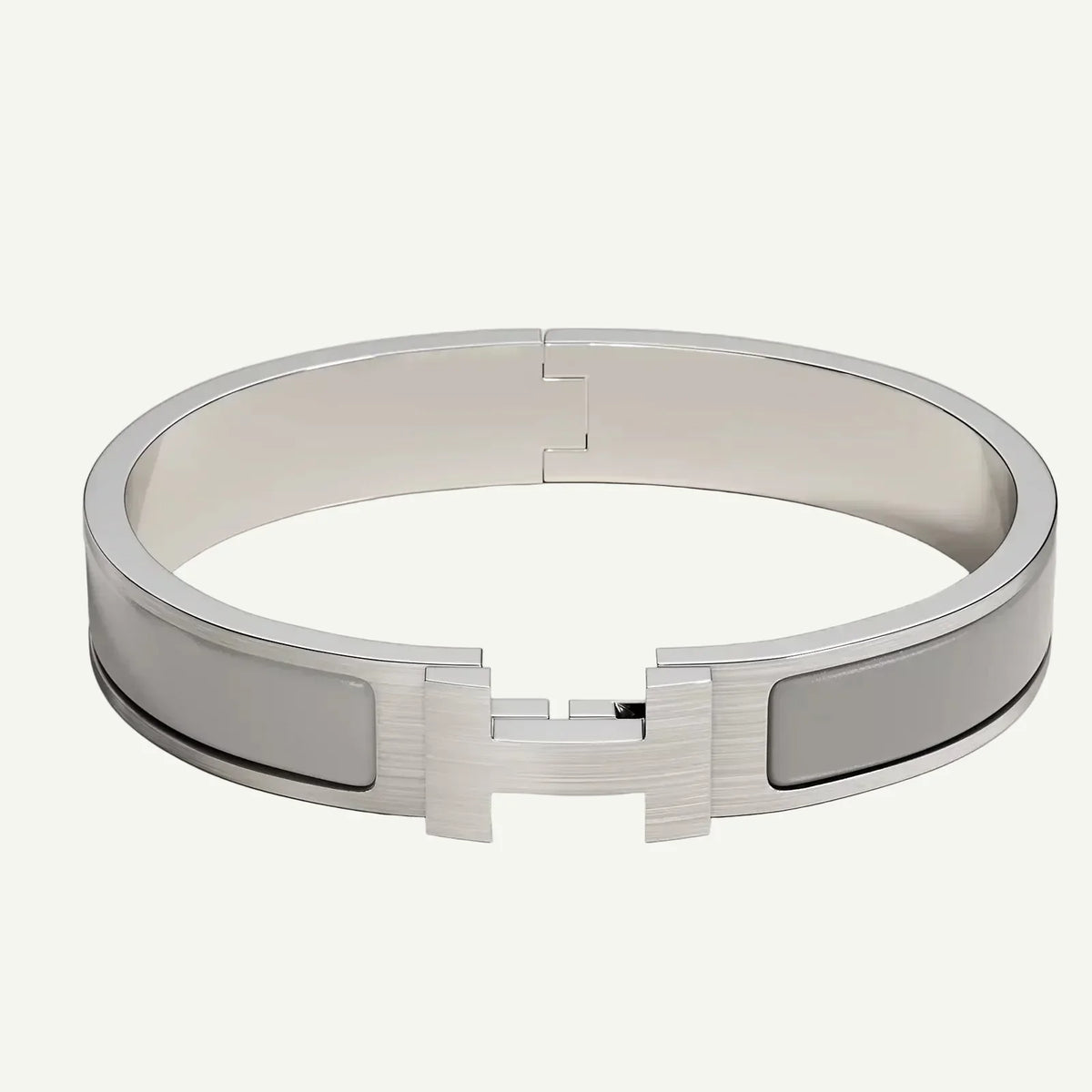 Hermès - Bracelet Clic HH Gris Clair Mat