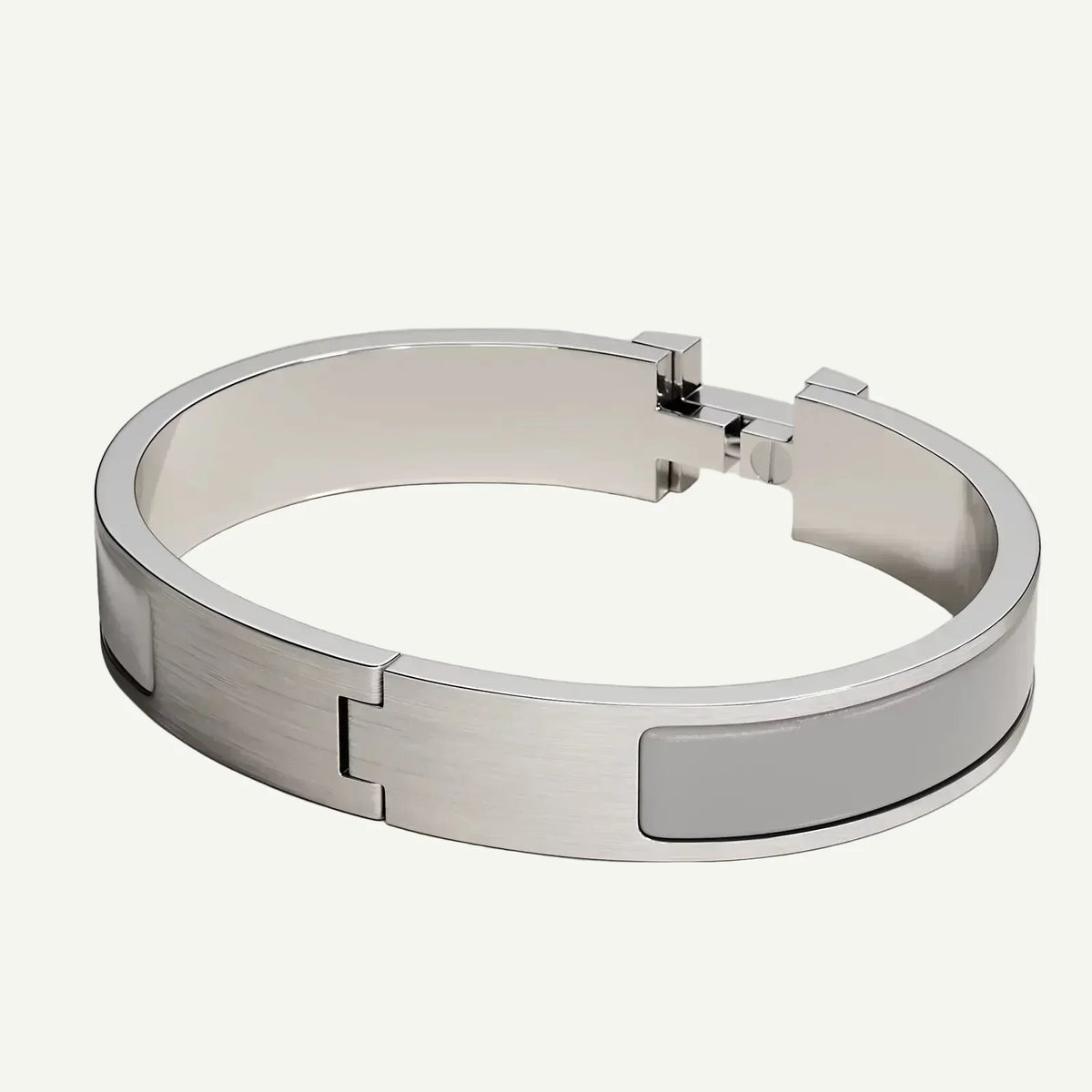 Hermès - Bracelet Clic HH Gris Clair Mat