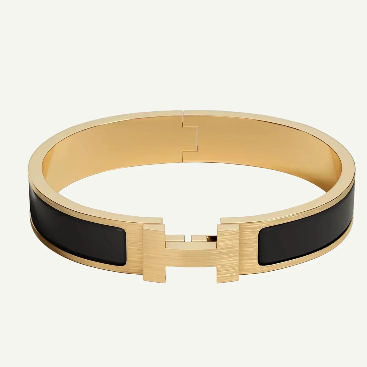 Hermès - Bracelet Clic HH Or Noir Mat