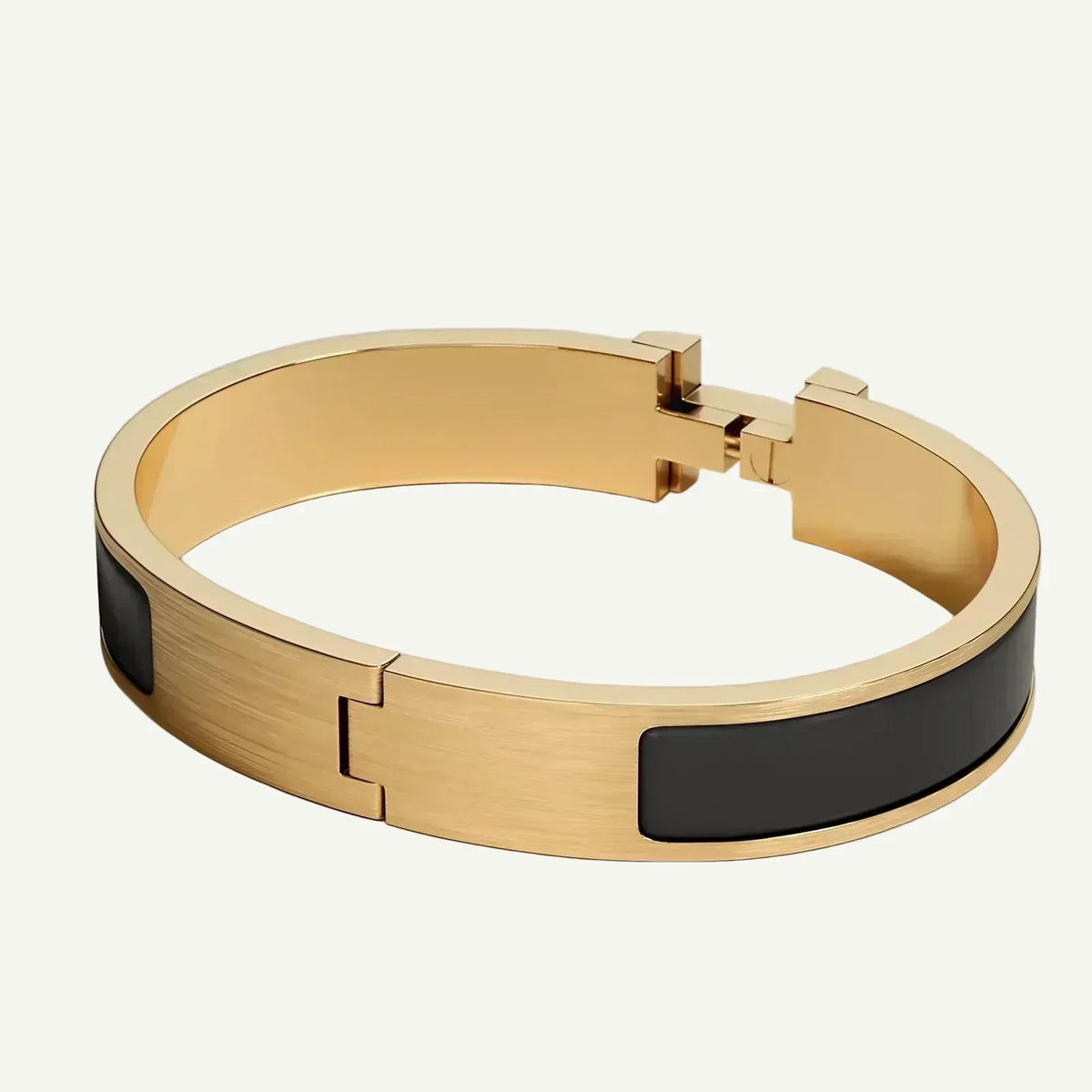 Hermès - Bracelet Clic HH Or Noir Mat