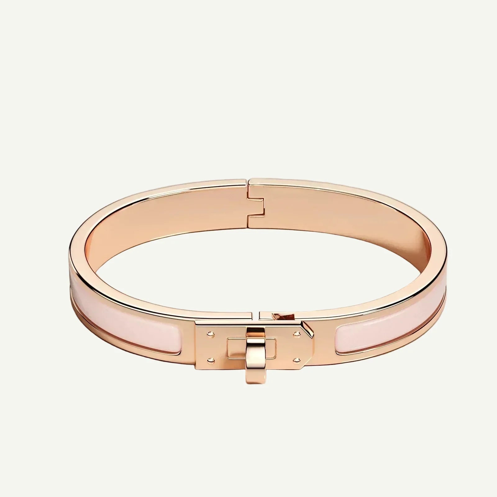 Hermès - Bracelet Mini Clic Kelly Rose Candeur